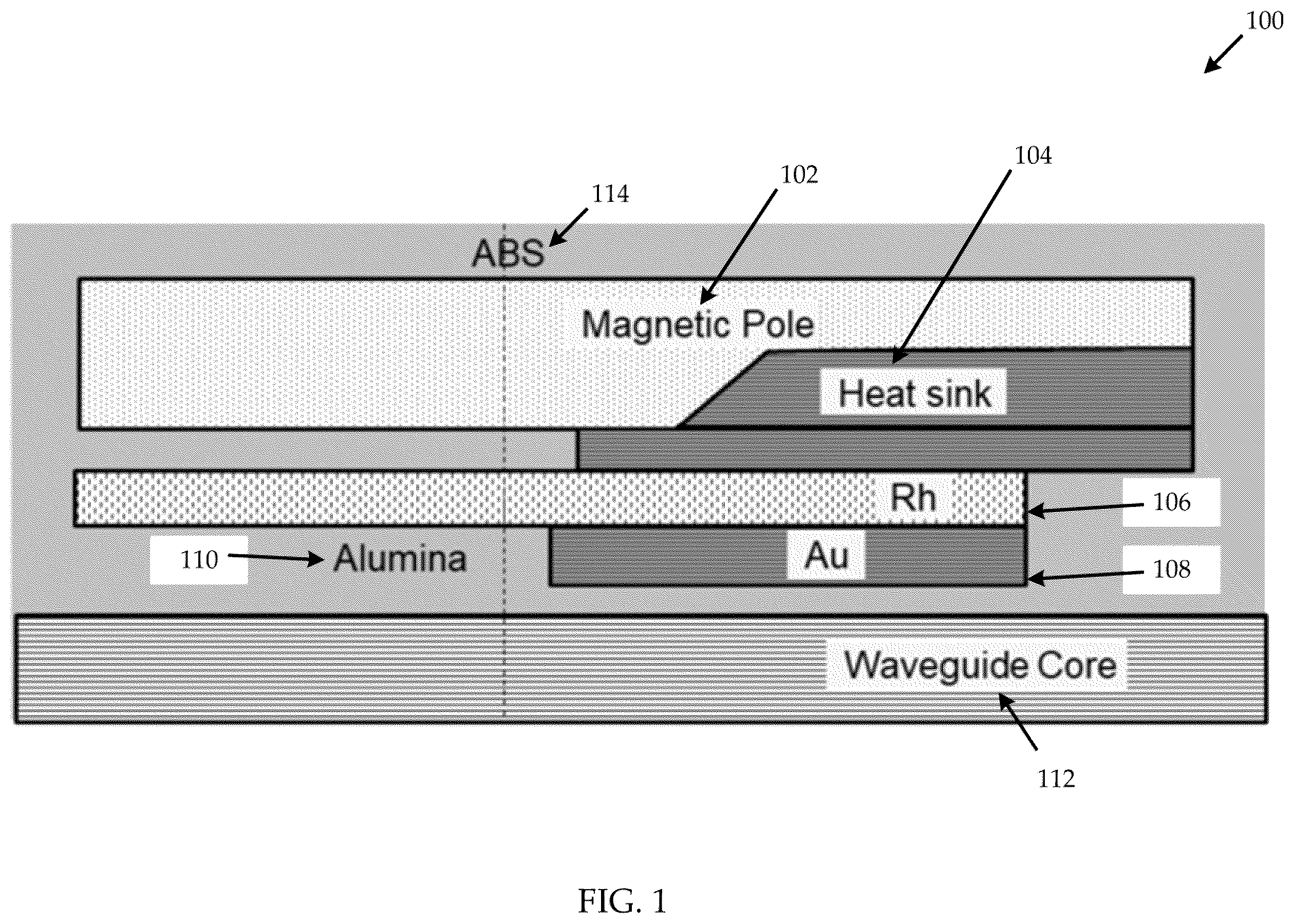 Patent US12592253 — Tapered bi-layer near field transducer for heat-assisted magnetic recording write heads — Figure 1