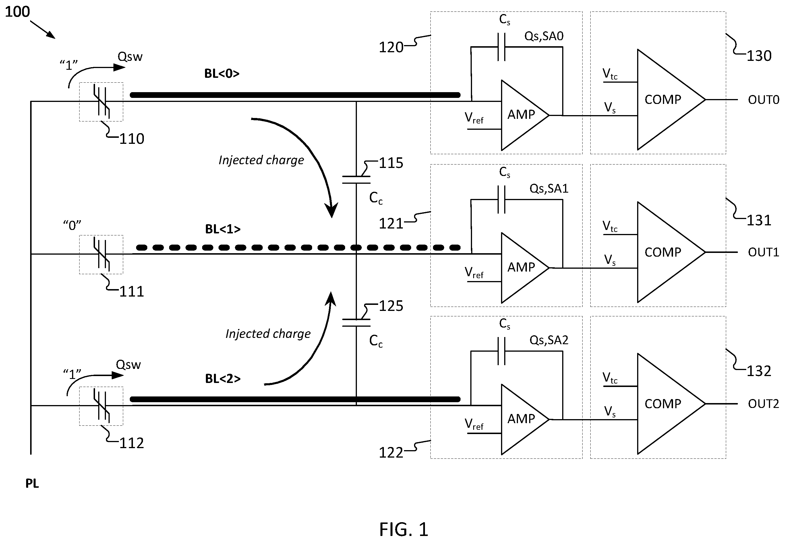 Patent US12592268 — Devices, methods, and systems for calibrating a read voltage used for reading memory cells — Figure 1