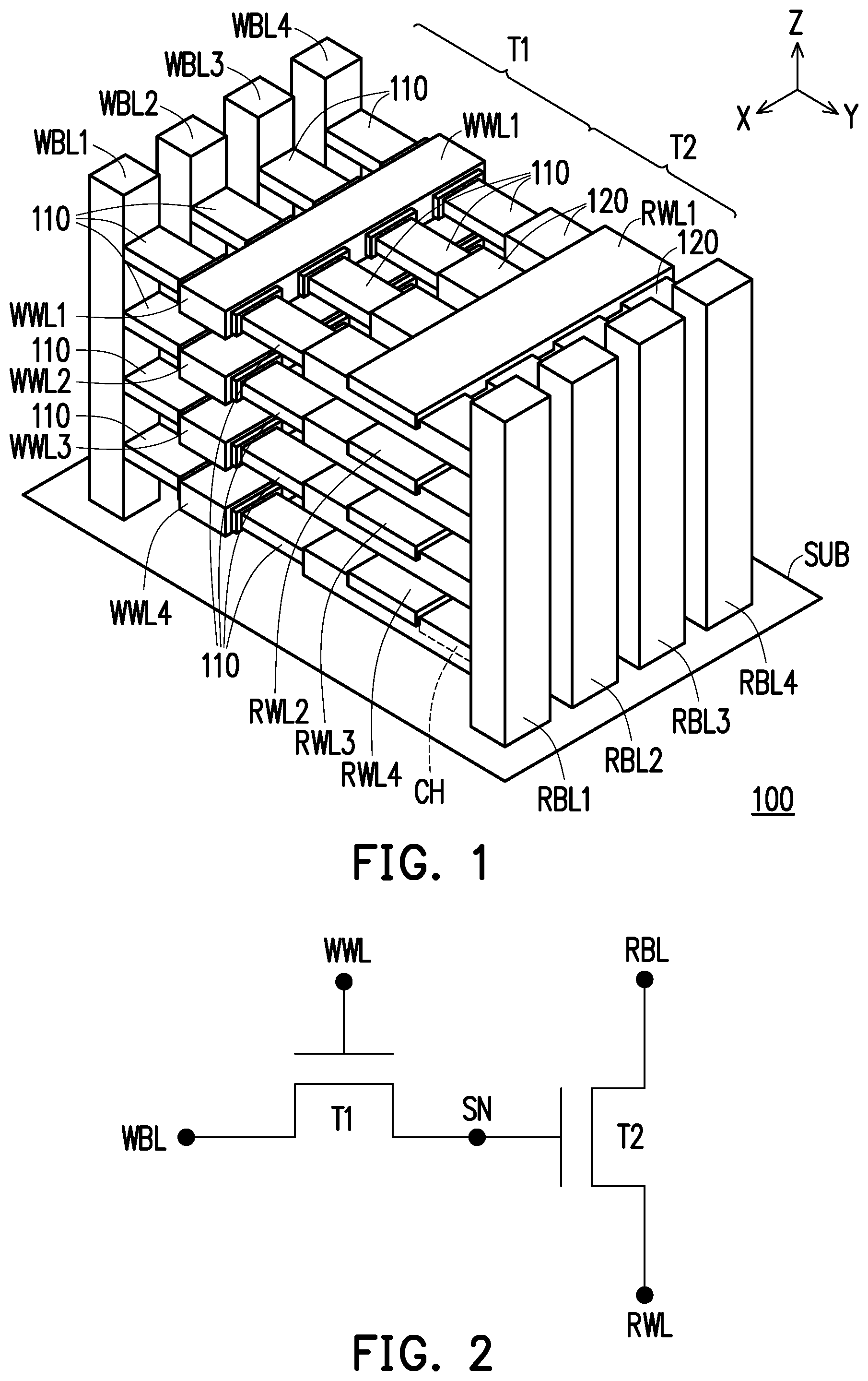 Patent US12592275 Figure 1 – Memory structure and control method for reducing layout area of memory device