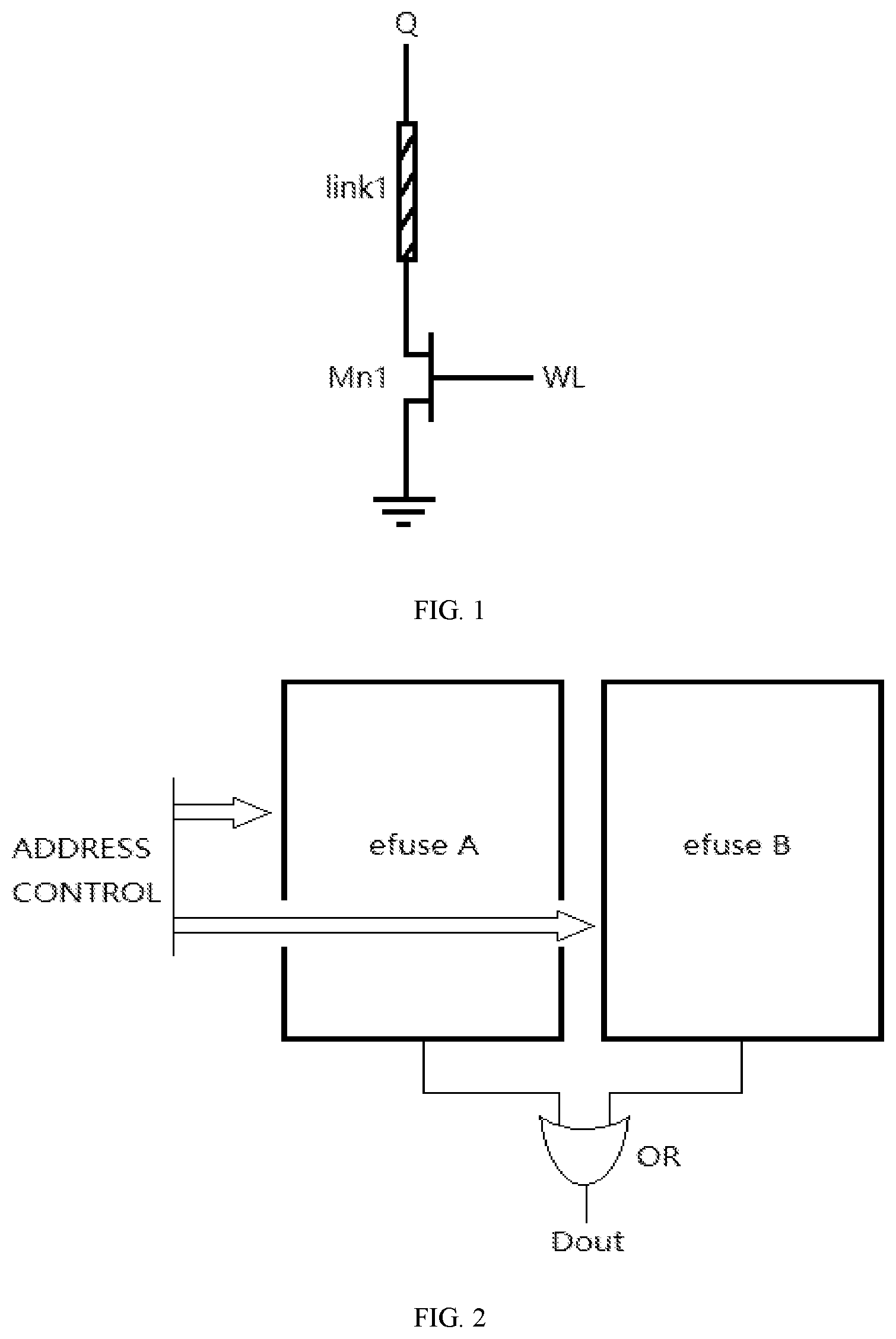 Patent US12592292 Figure 1 – Efuse unit and application circuit thereof
