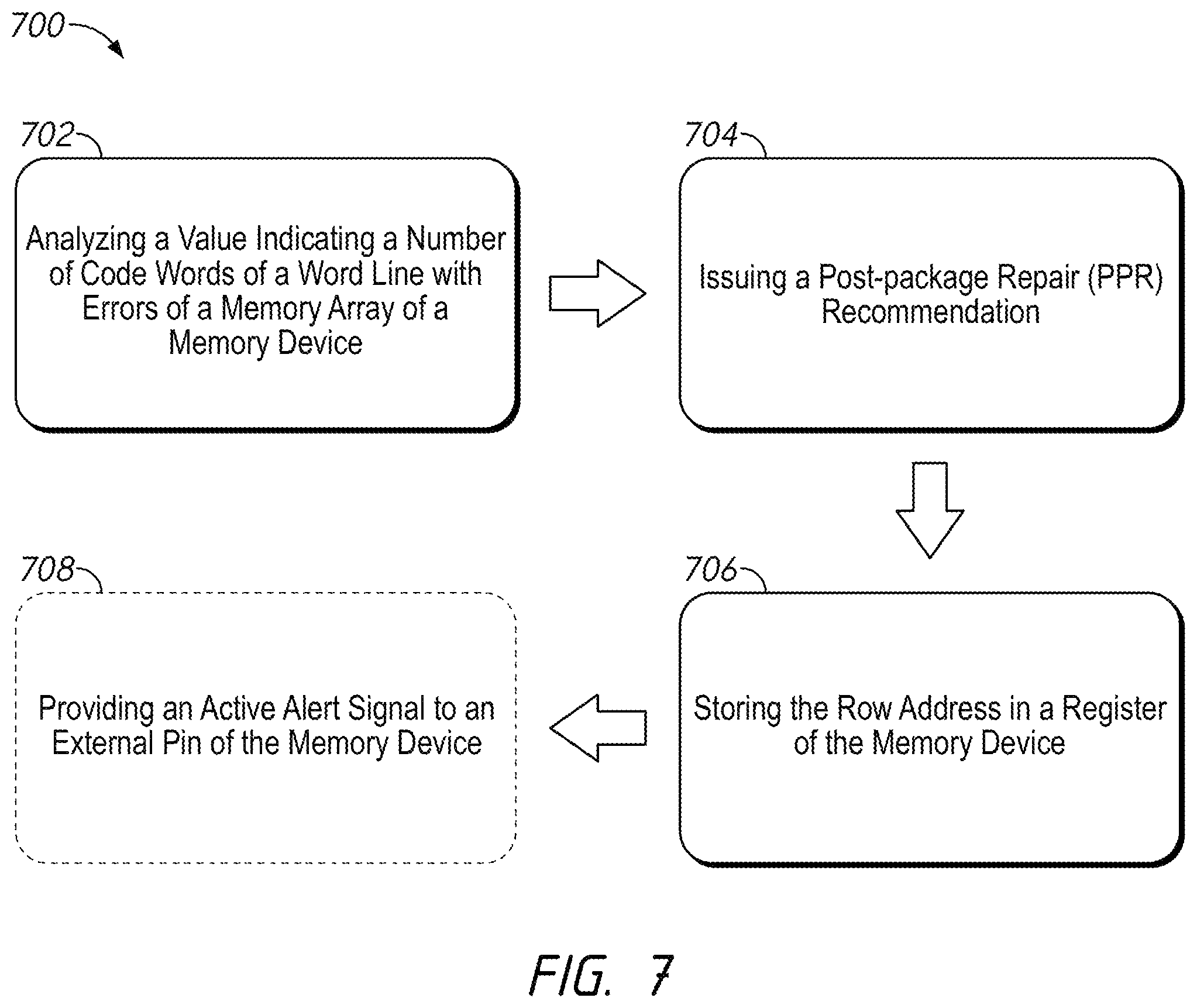 Patent US12592294 Figure 7 – Apparatuses, systems, and methods for storing error information and providing recommendations based on same