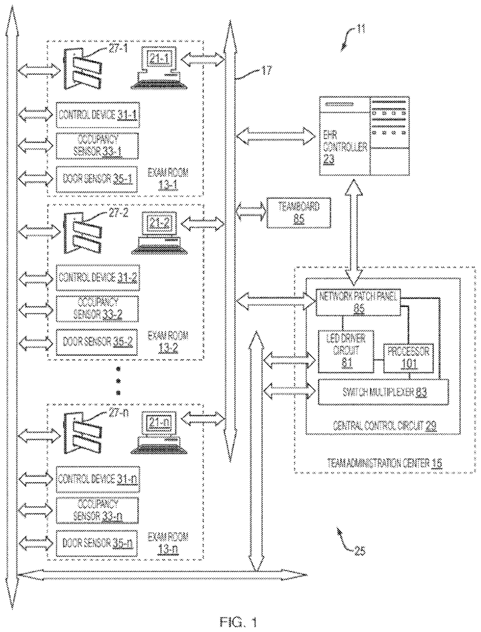 Patent US12592314 — Patient treatment status notification system — Figure 1
