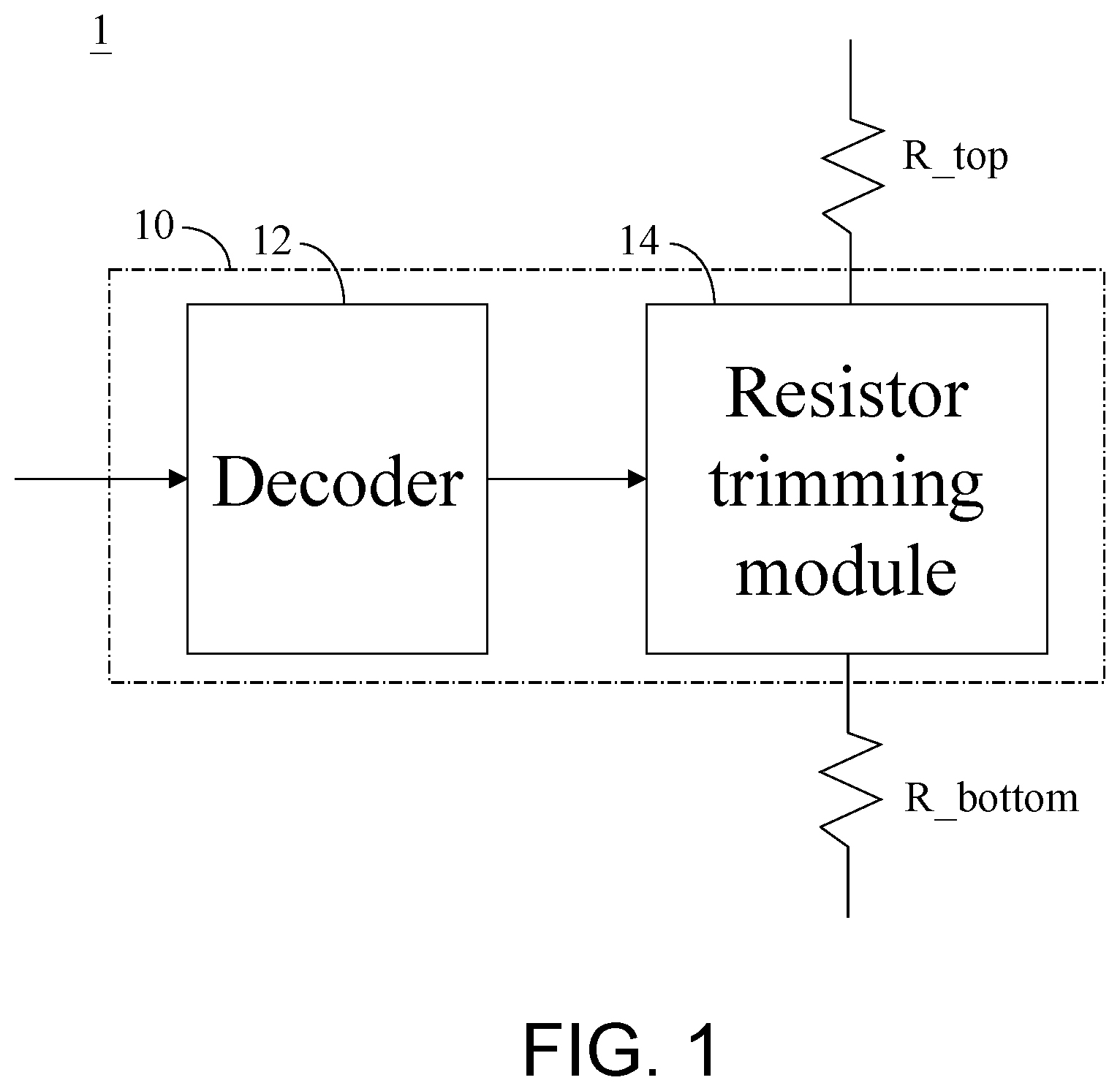 Patent US12592328 — Resistor trimming device and electronic device — Figure 1