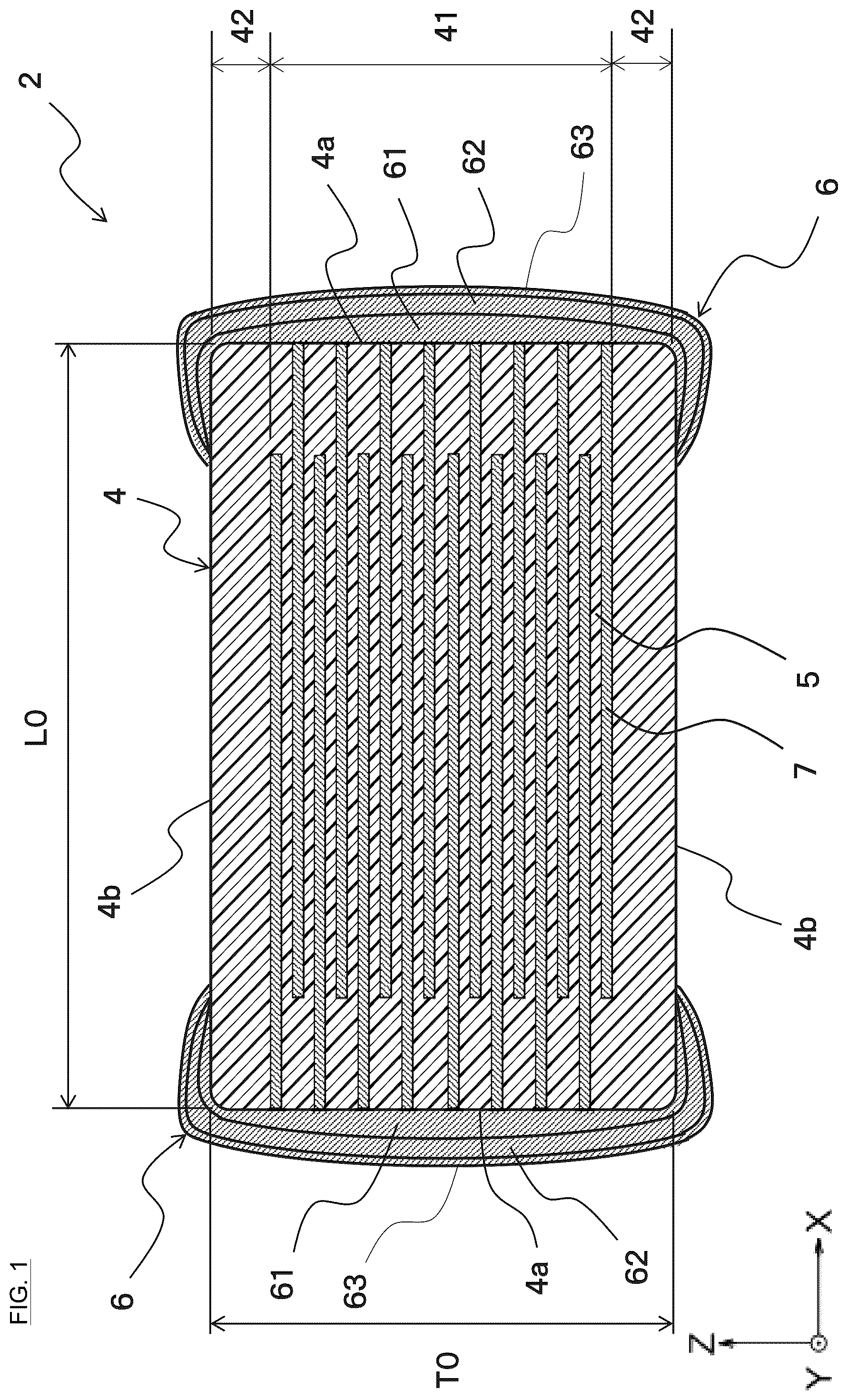 Patent US12592345 — Multilayer ceramic electronic device — Figure 1