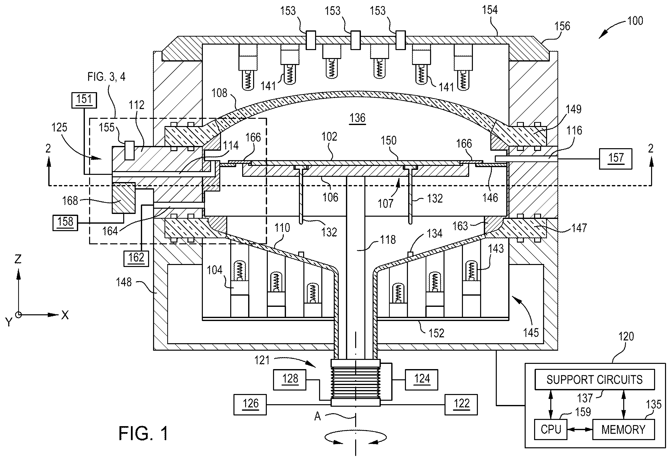 Patent US12592363 — Actively controlled gas inject for process temperature control — Figure 1