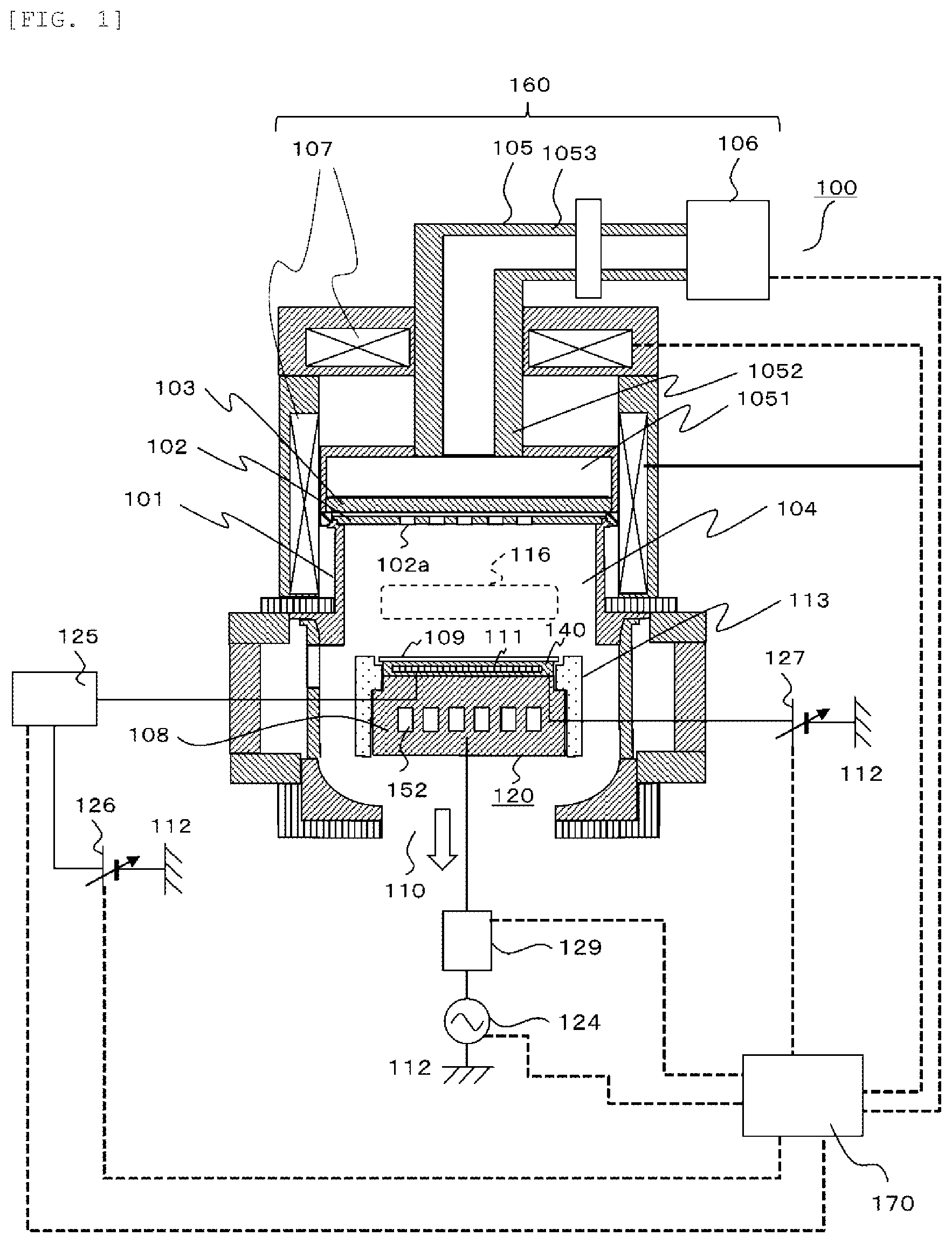 Patent US12592367 — Plasma processing apparatus and manufacturing method of wafer stage for plasma processing apparatus — Figure 1
