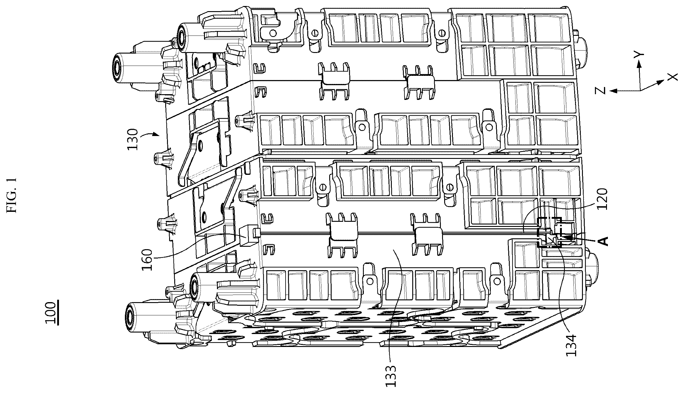 Patent US12592421 — Battery pack, electronic device and vehicle — Figure 1
