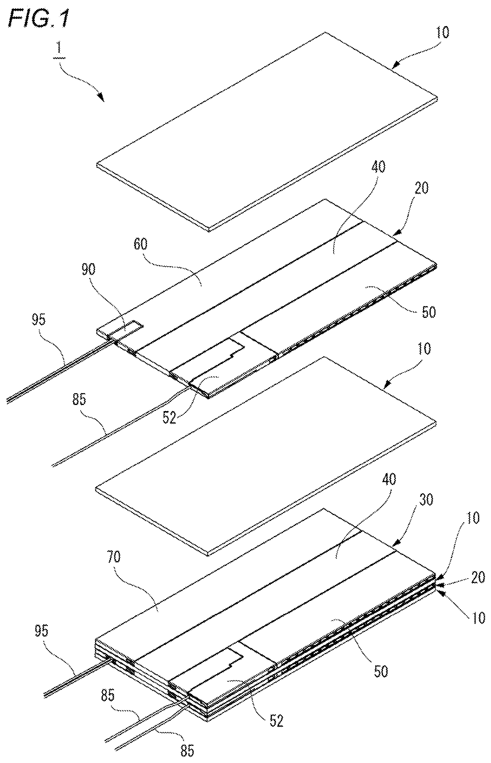 Patent US12592443 — Plate for battery stack and battery stack — Figure 1
