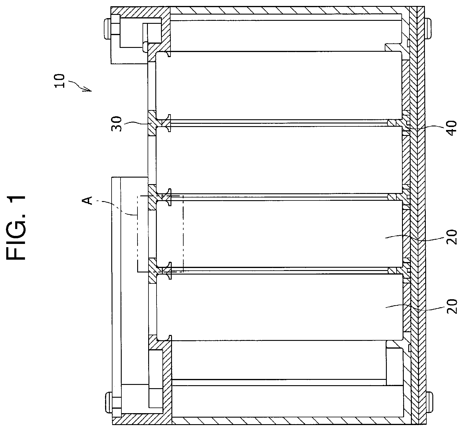 Patent US12592456 — Electric power storage module — Figure 1