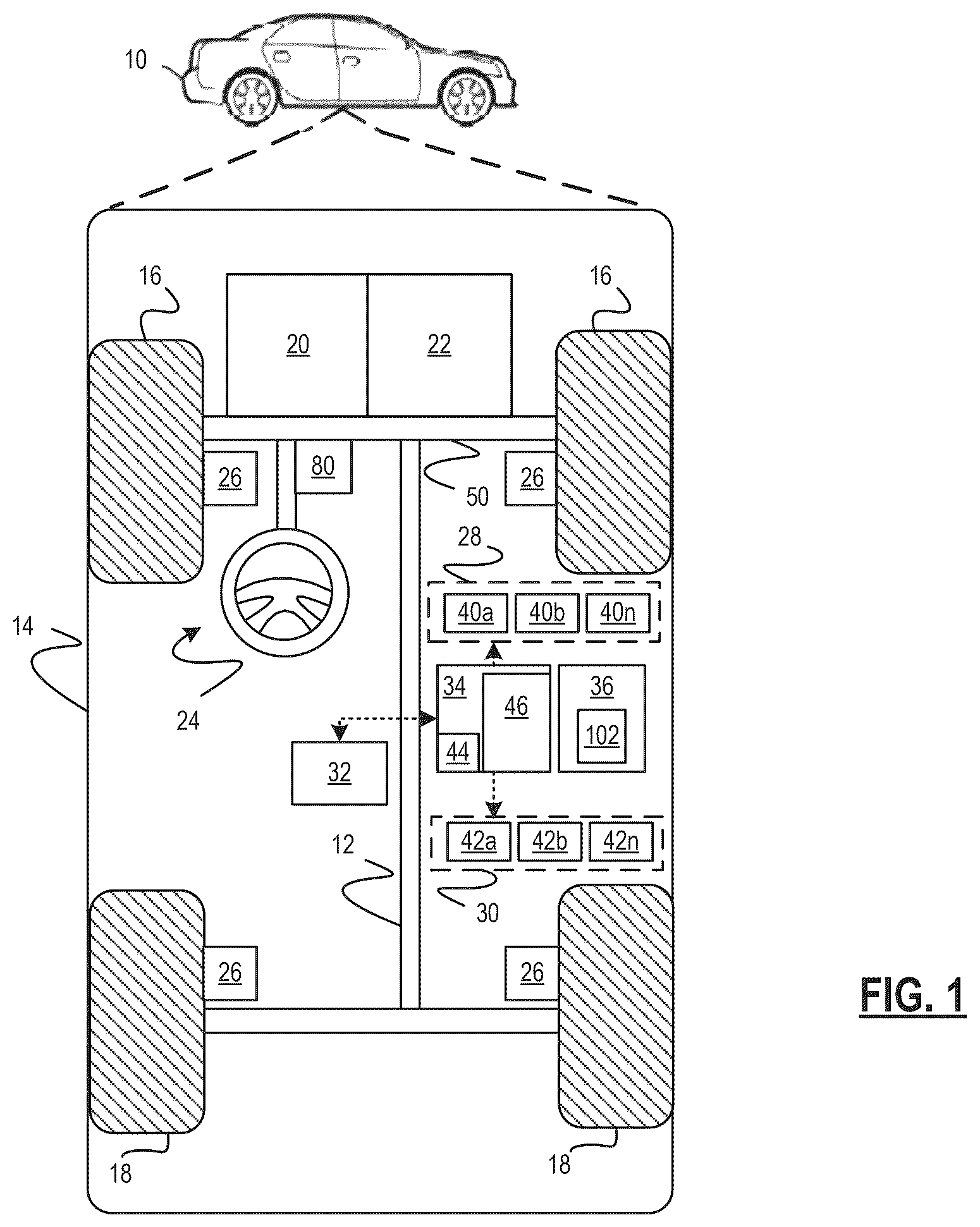 Patent US12592479 — Wideband spiral antenna system for a vehicle — Figure 1