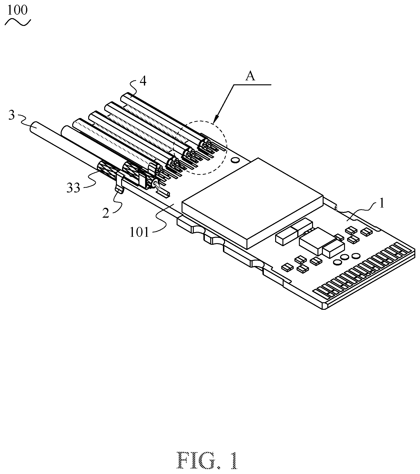 Patent US12592503 Figure 1 – Cable connector assembly