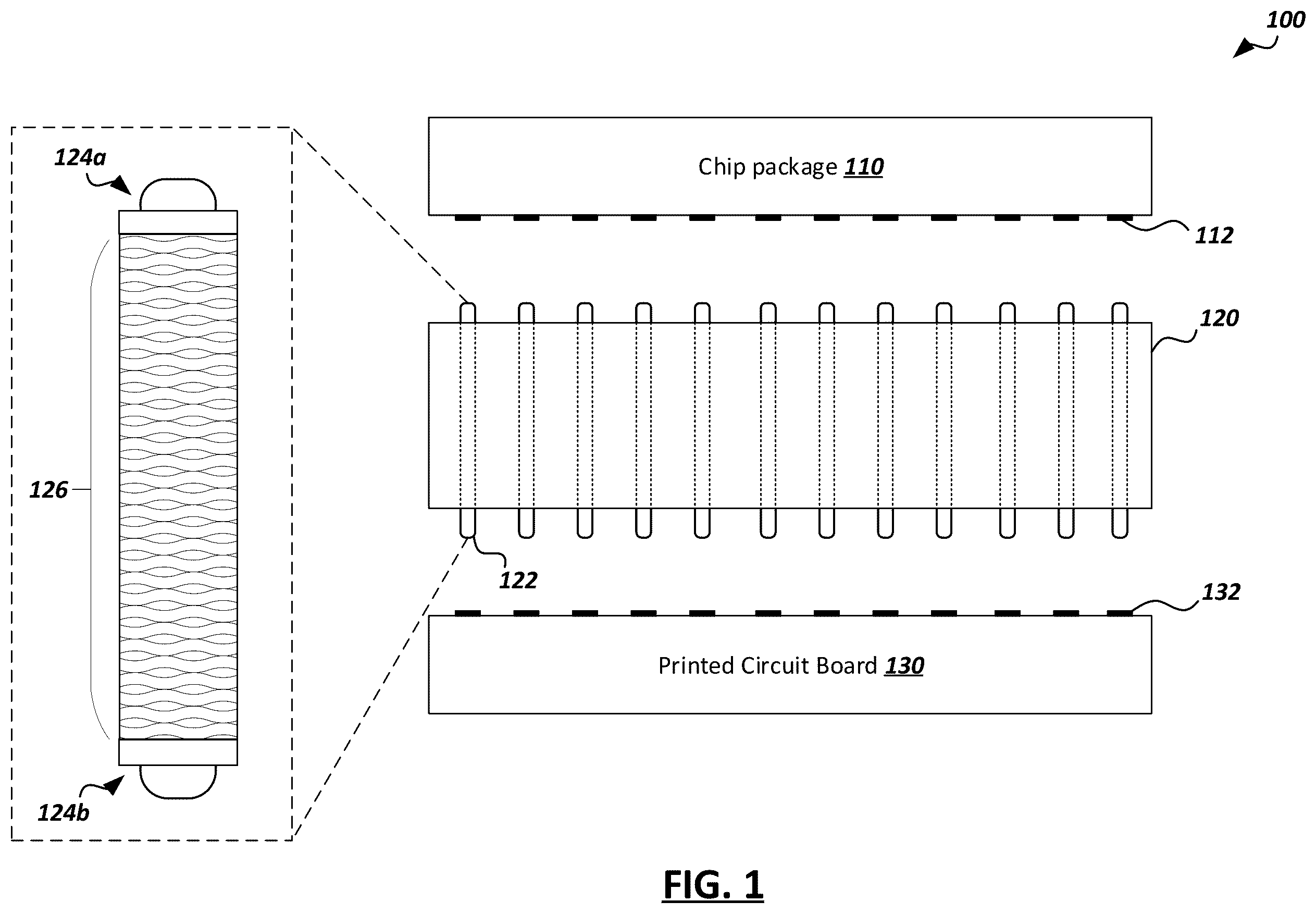 Patent US12592508 — Wave spring-based interconnect probes — Figure 1