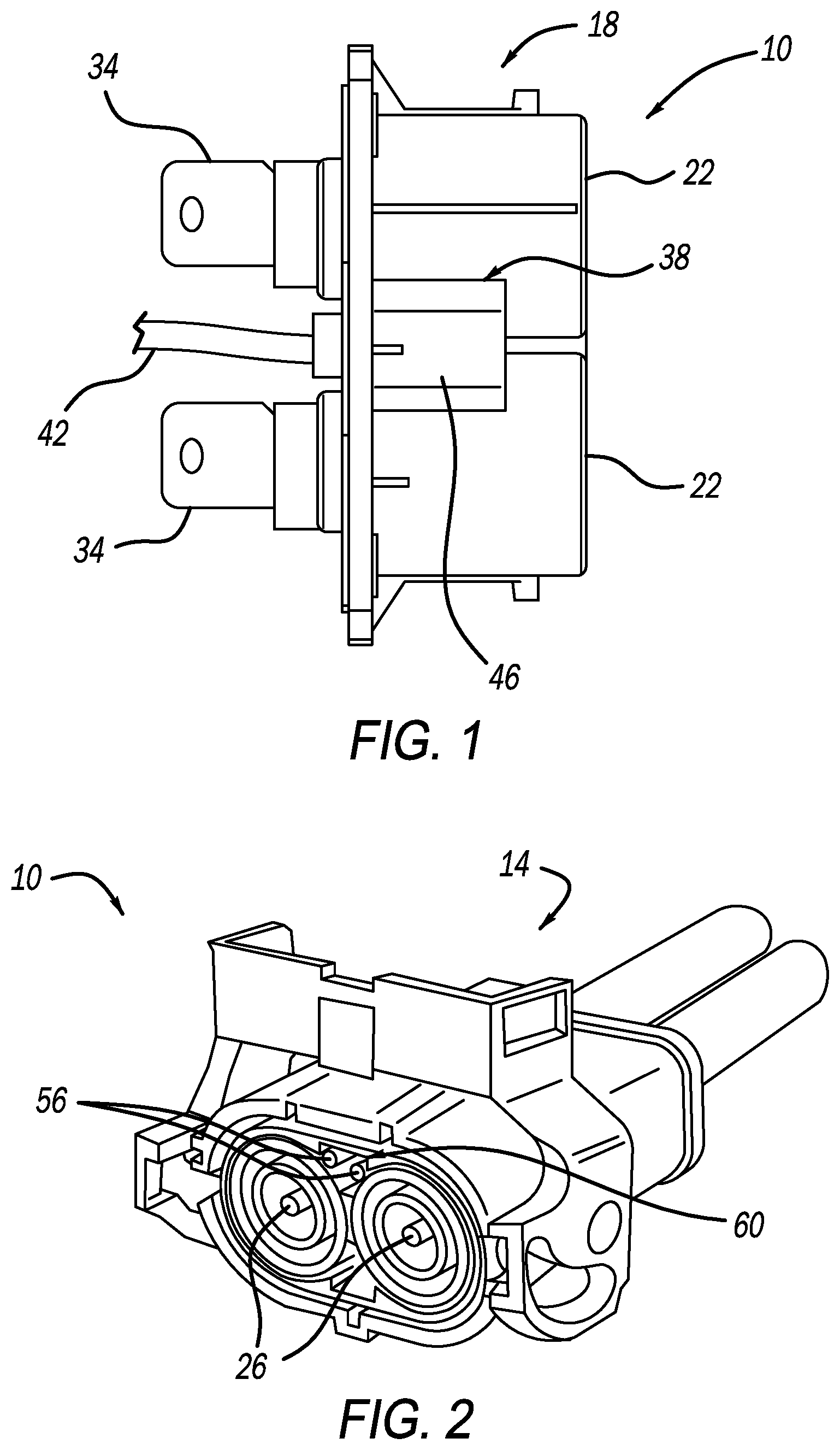 Patent US12592515 — High voltage interlock bypass connector — Figure 1