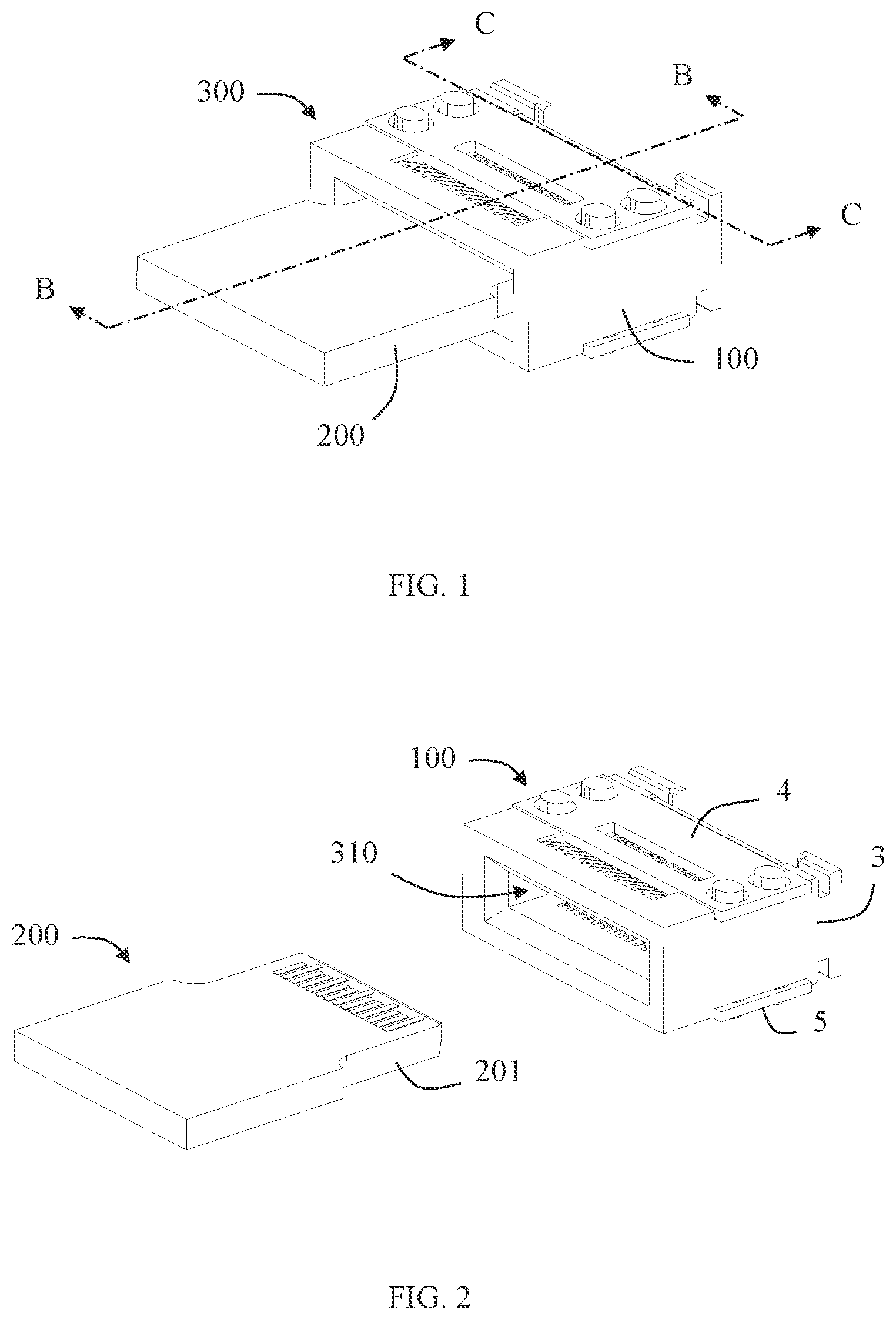 Patent US12592523 Figure 1 – Electrical connector with improved ground shielding effect