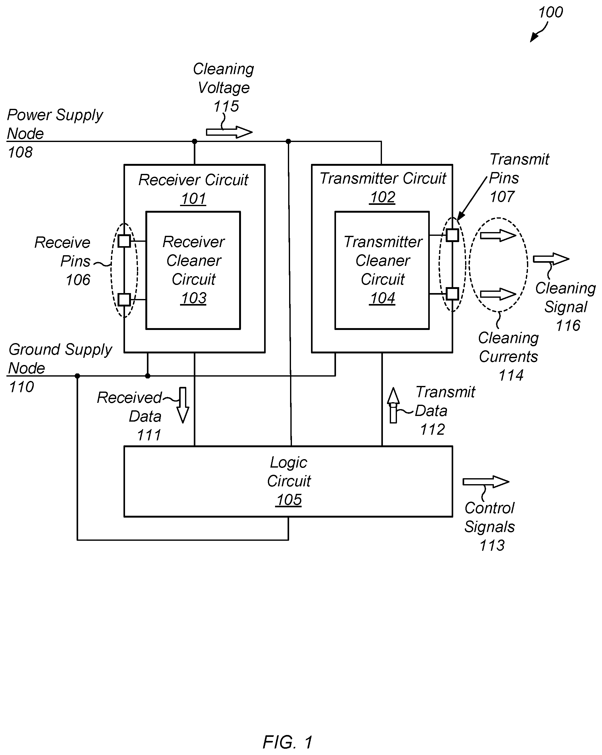 Patent US12592532 — Contact cleaning for differential communication systems — Figure 1