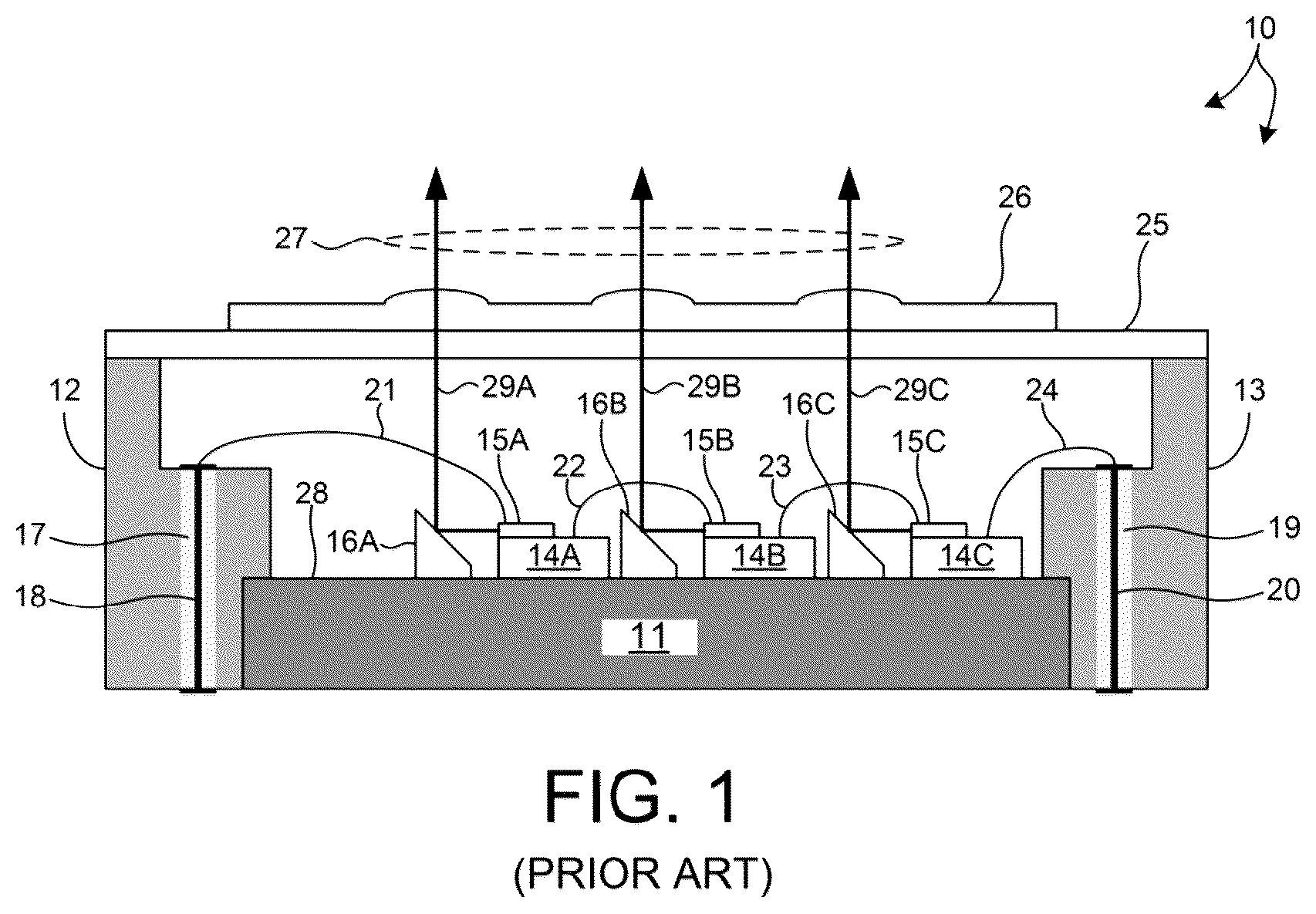 Patent US12592548 — Vertically oriented, multiple laser diode based illumination device — Figure 1