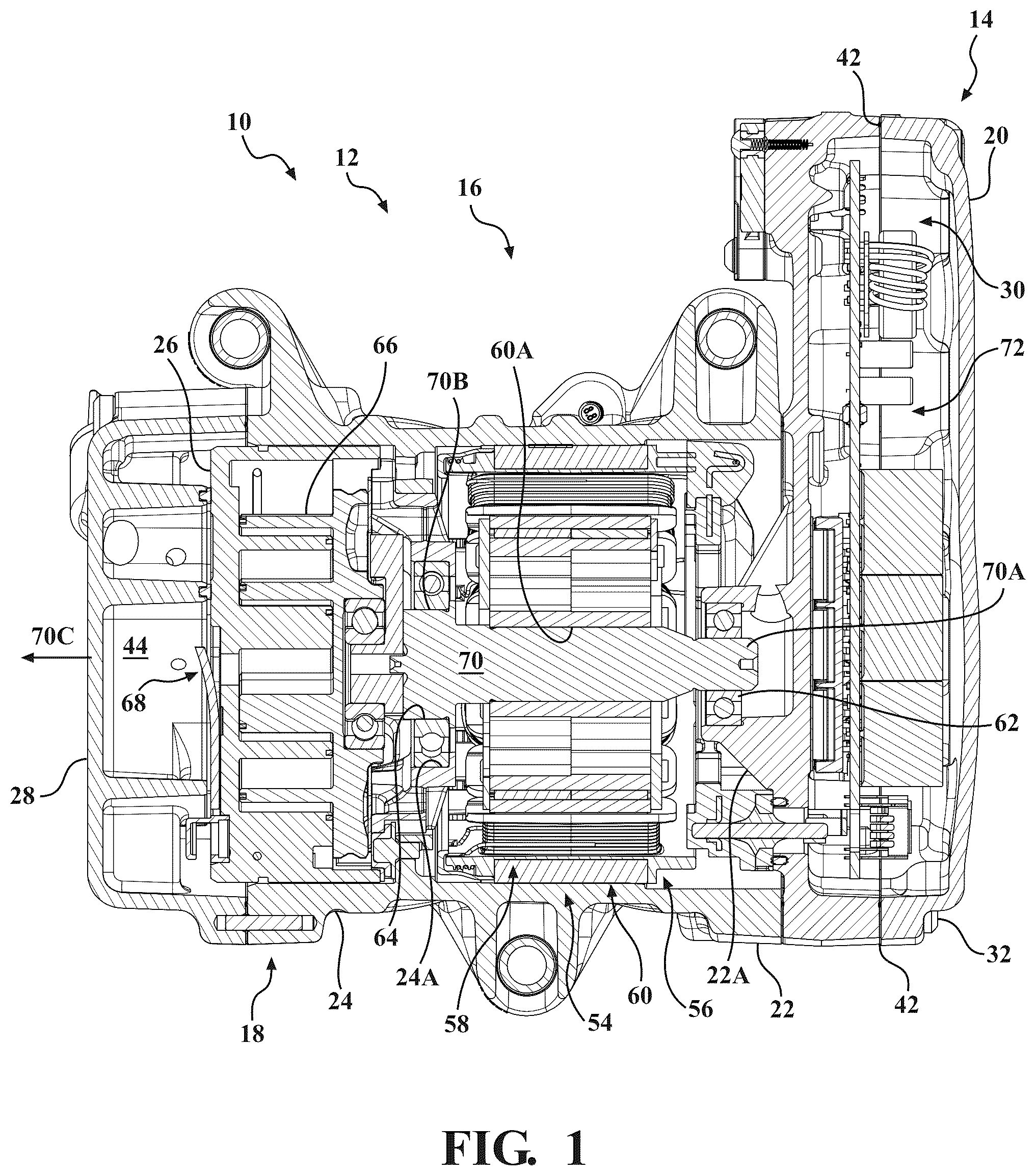 Patent US12592611 — Rotor endplate for permanent magnet motor, rotor assembly with endplates, motor with rotor endplates, and electric compressor with motor having endplates — Figure 1