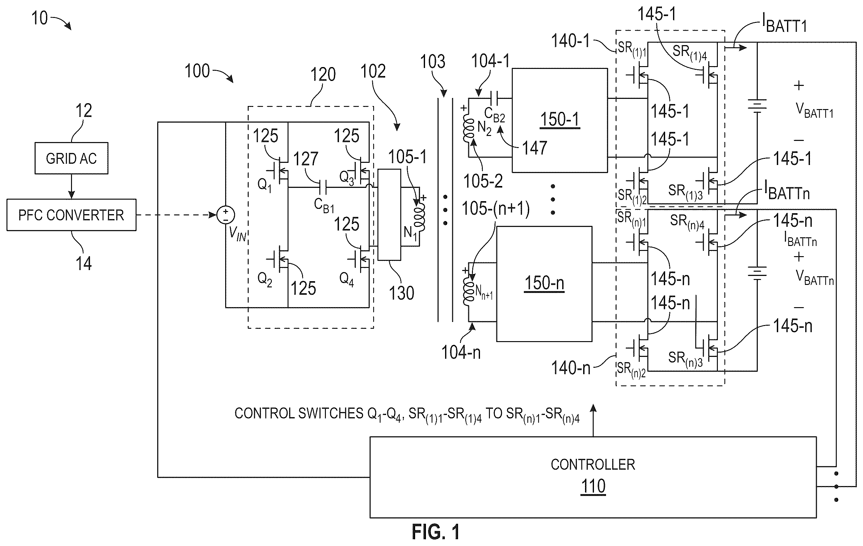 Patent US12592647 — Multiple-port bidirectional DC-DC converters and control methods therof — Figure 1