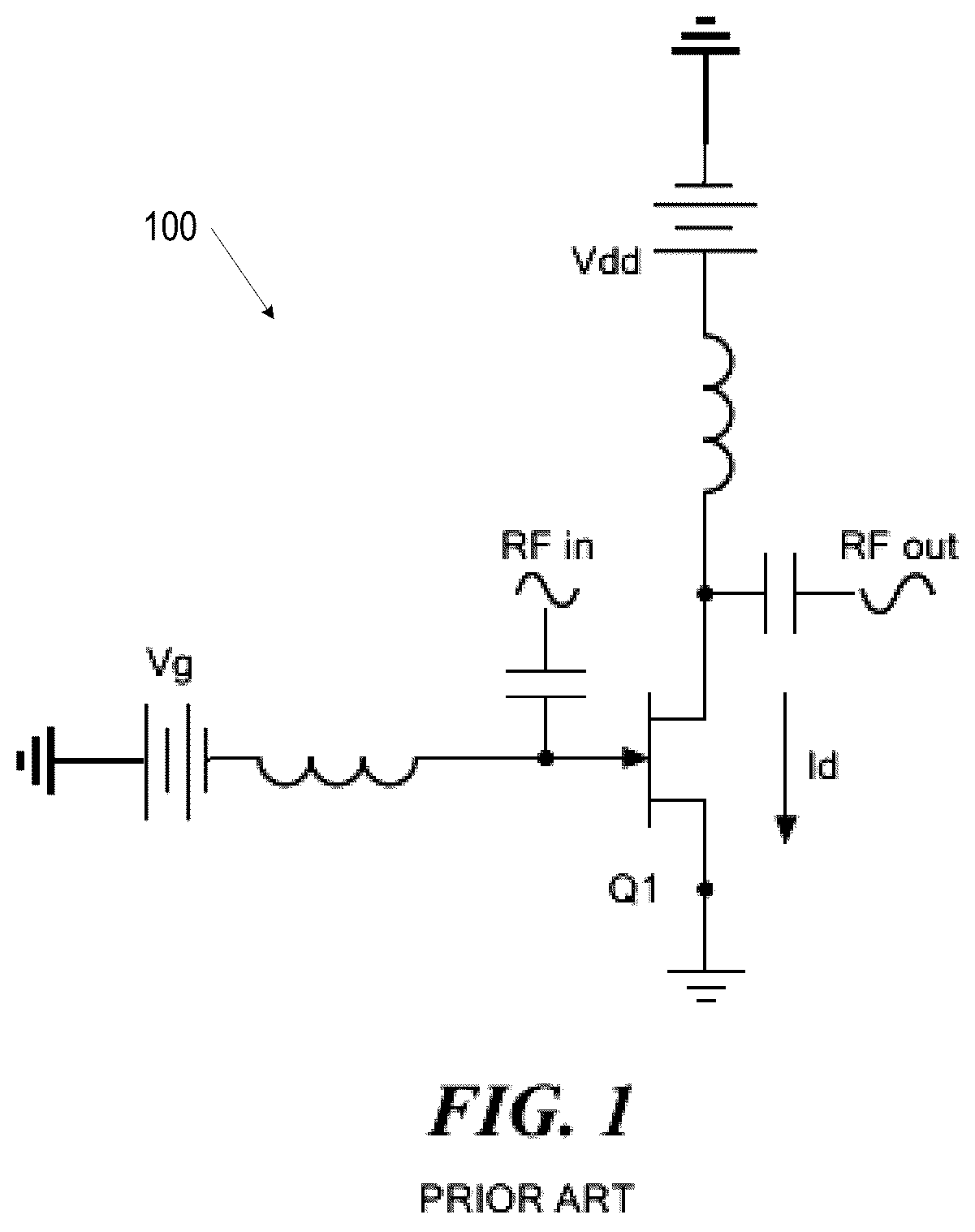 Patent US12592673 Figure 1 – Off-state isolation bias circuit for D-mode amplifiers