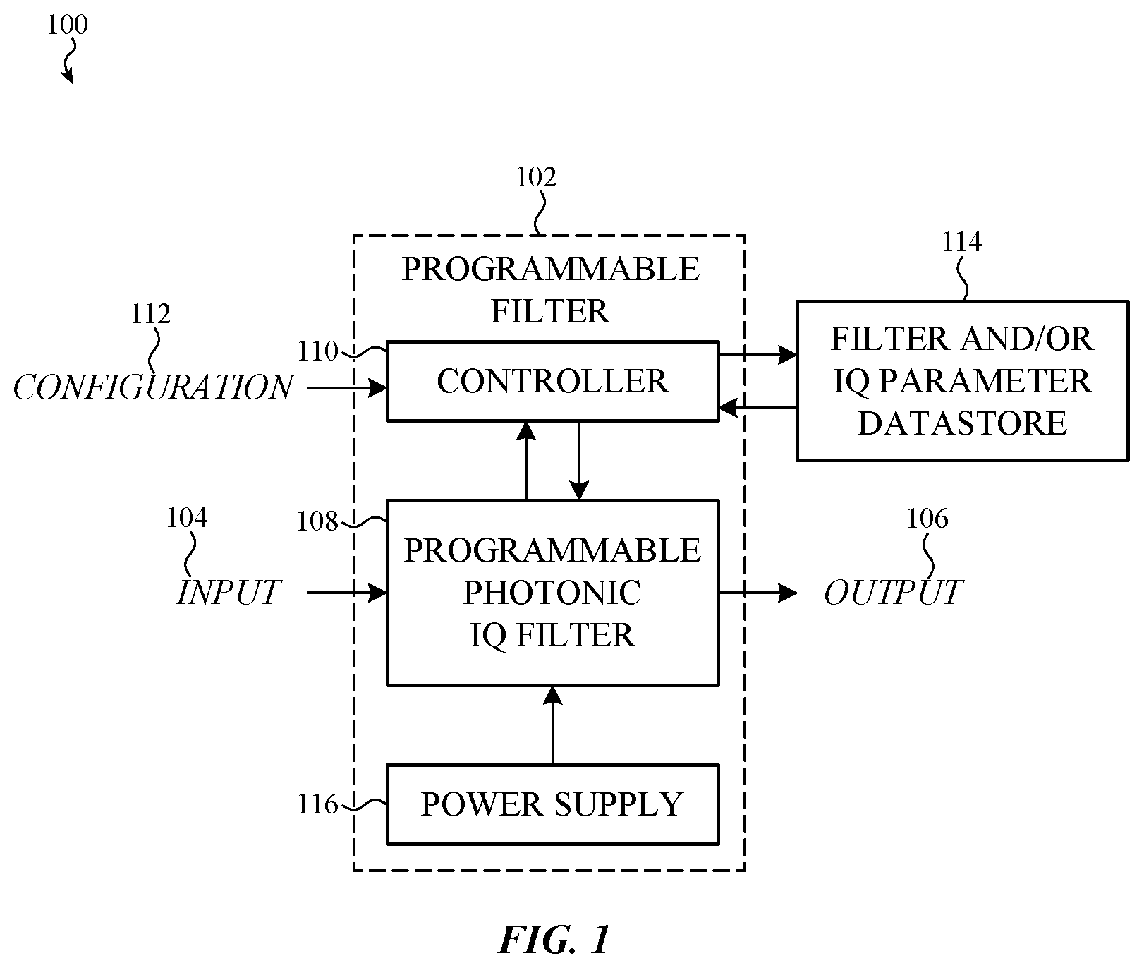 Patent US12592732 — Field programmable optical filter — Figure 1
