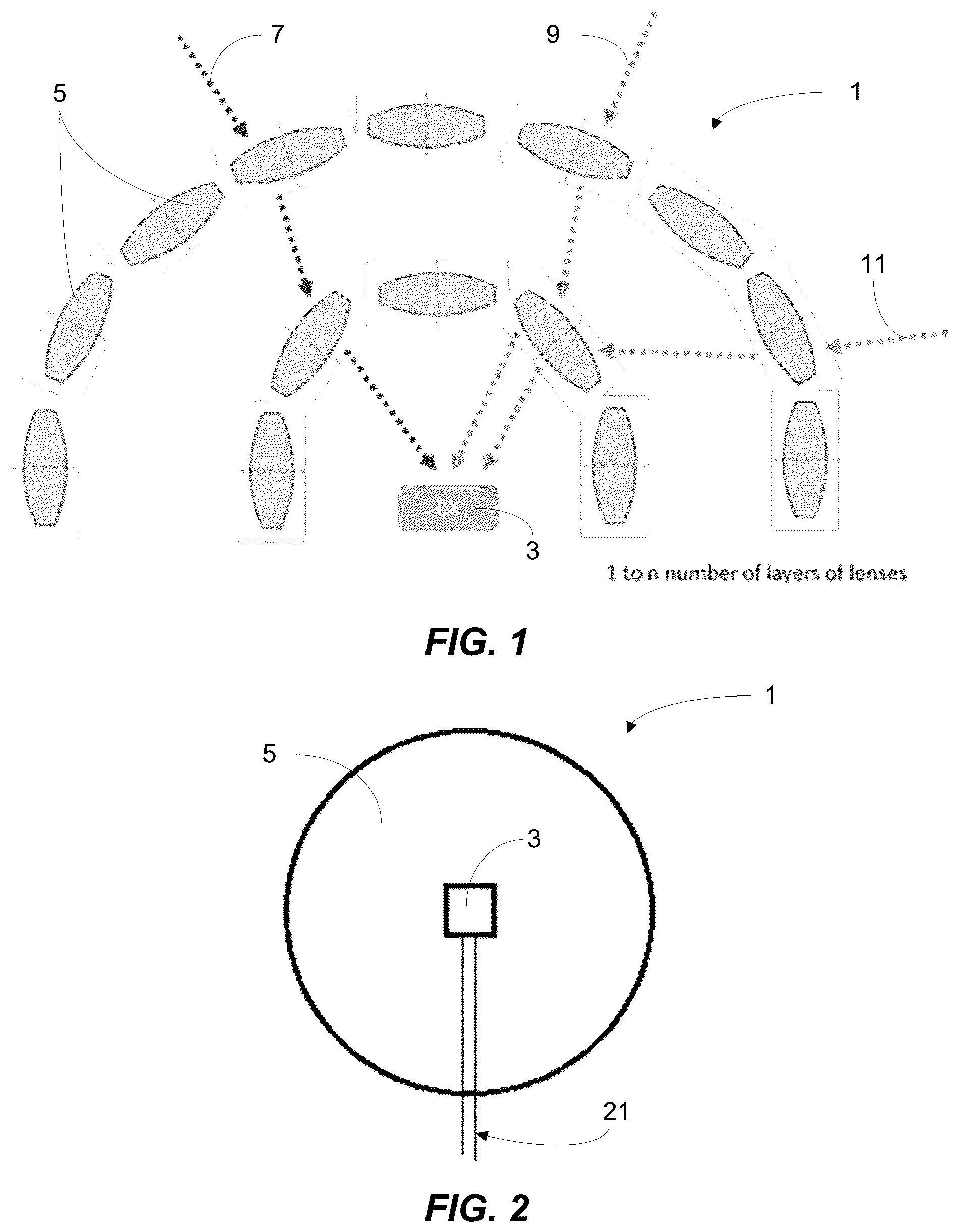 Patent US12592779 Figure 1 – Near-omnidirectional optical receiver, communication system and platform