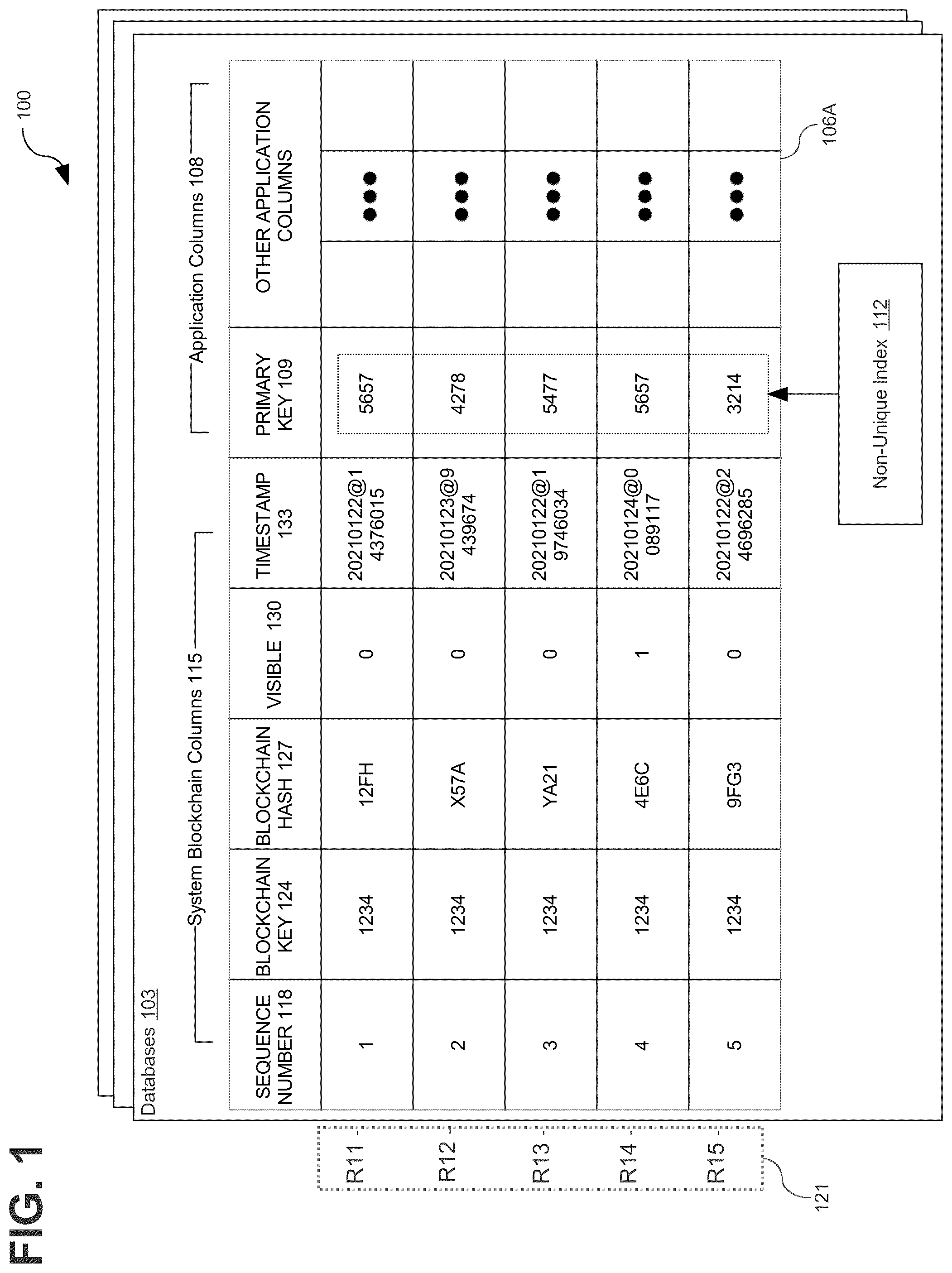 Patent US12592841 — Active-active replication in blockchain tables with primary key constraints — Figure 1