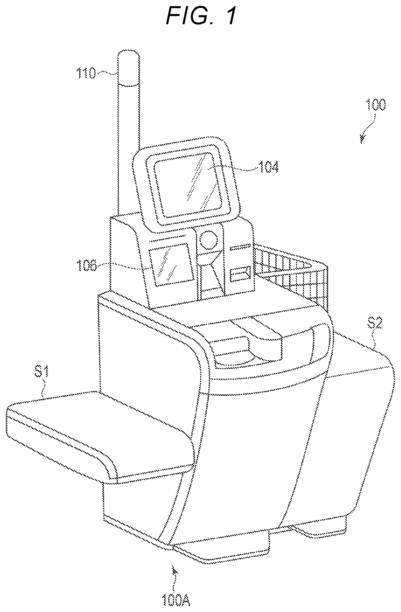 Patent US12597007 — Self-service checkout terminal with a security function based on detection of weight of items — Figure 1