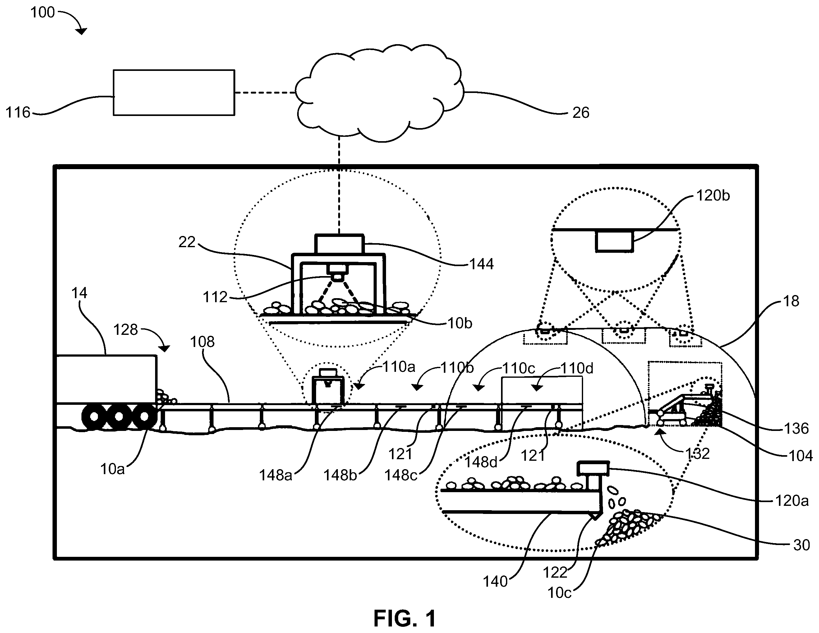Patent US12597136 — Apparatus and method of recording a storage location by size for harvested tubers — Figure 1
