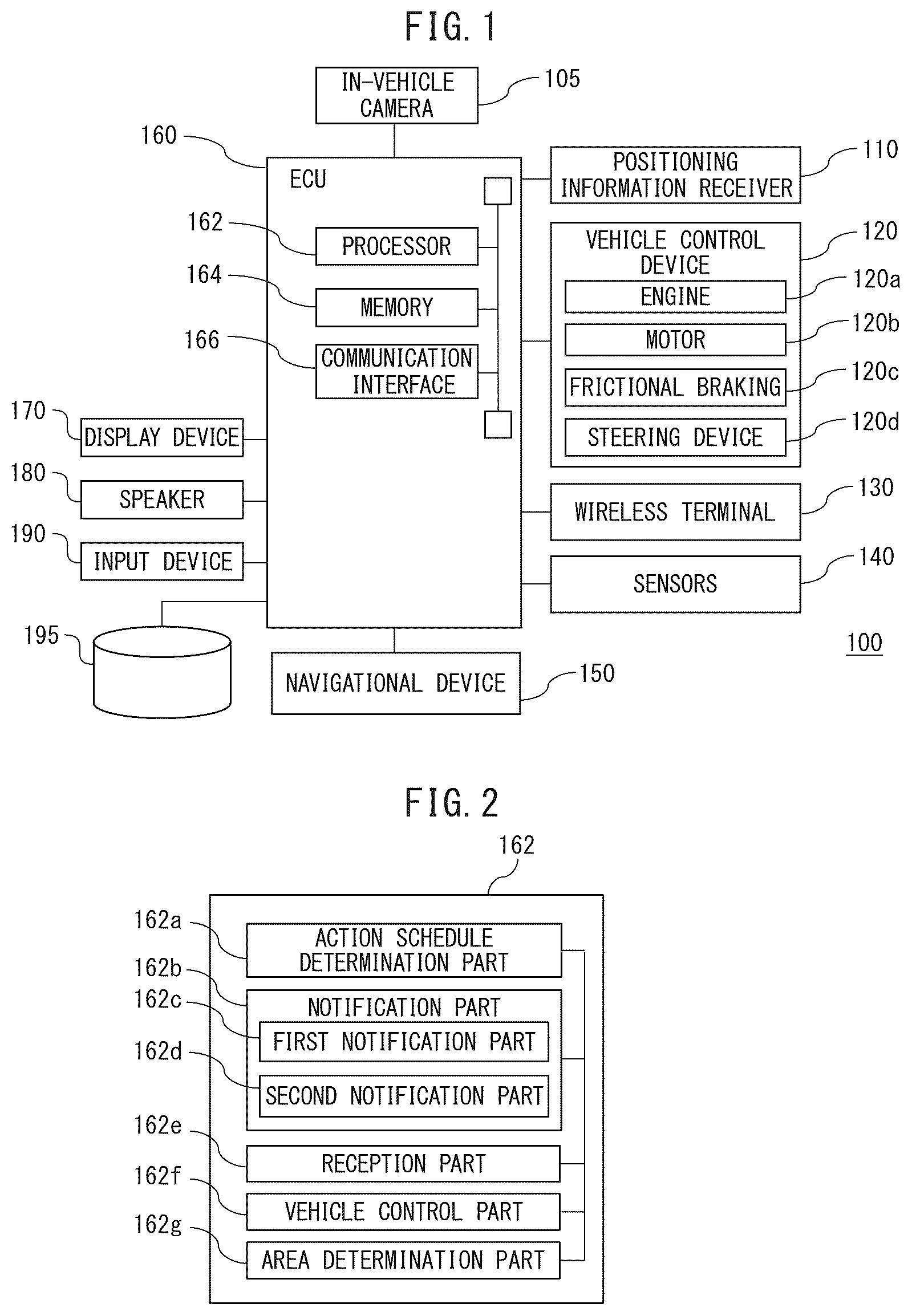 Patent US12597347 — Action schedule notification device for vehicle and action schedule notification method for vehicle — Figure 1