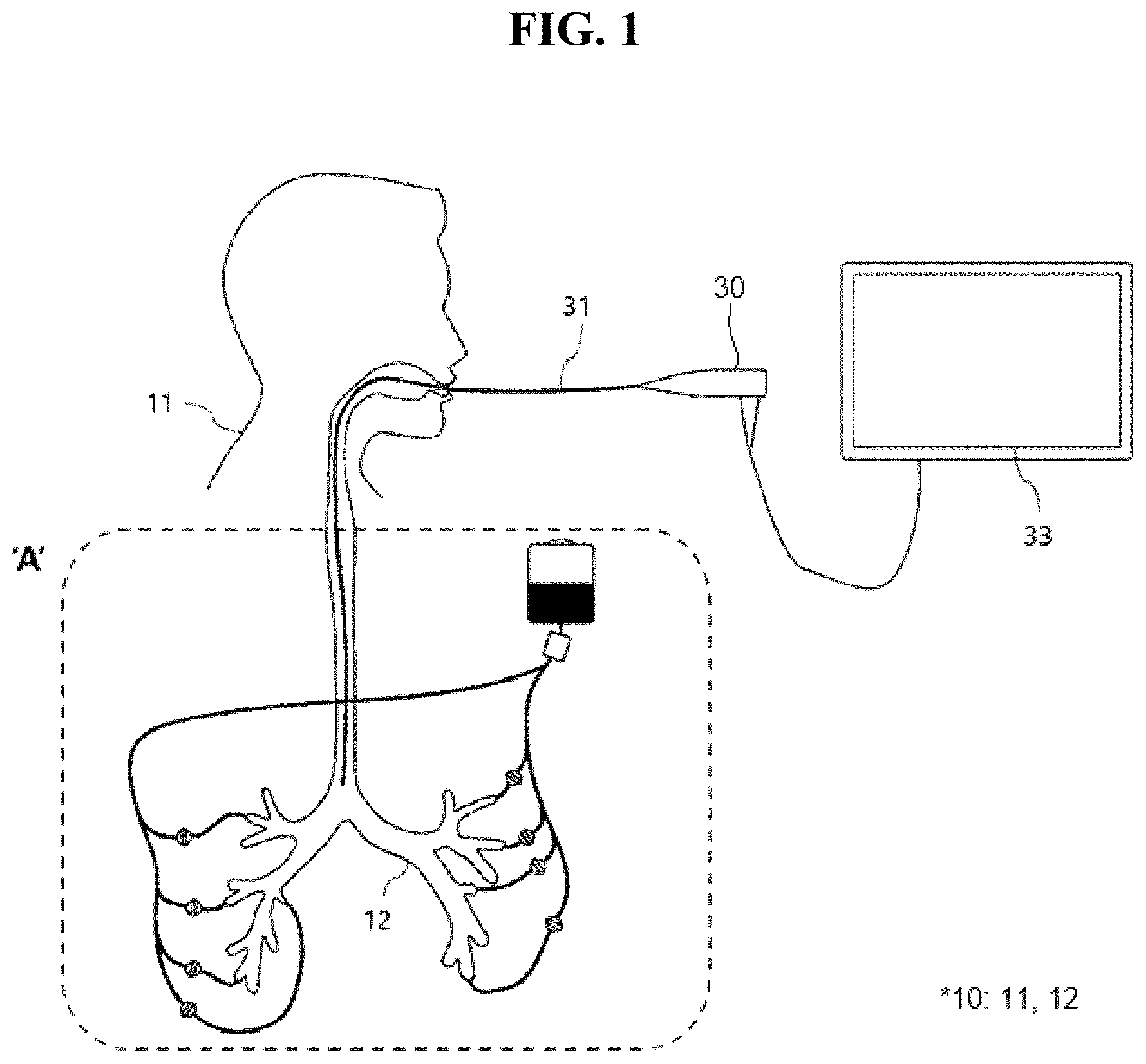 Patent US12597366 Figure 1 – Bronchoscopy simulator and control method for same