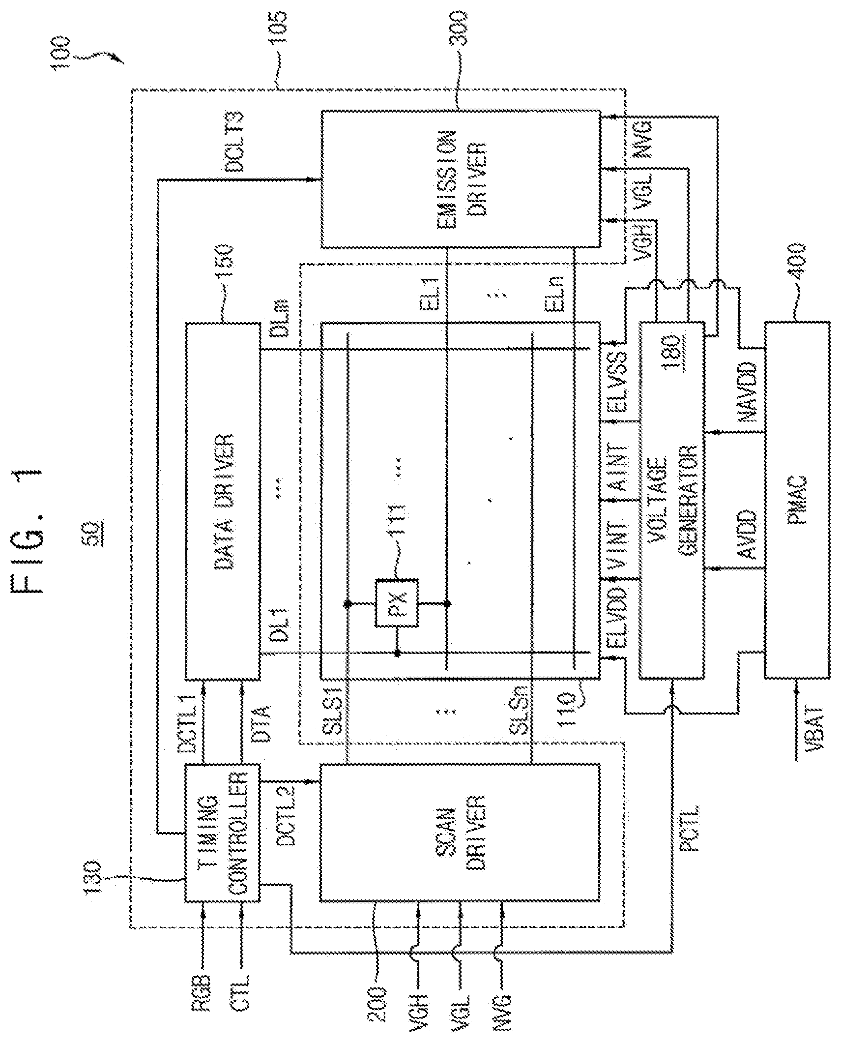 Patent US12597392 — Organic light emitting diode display system — Figure 1