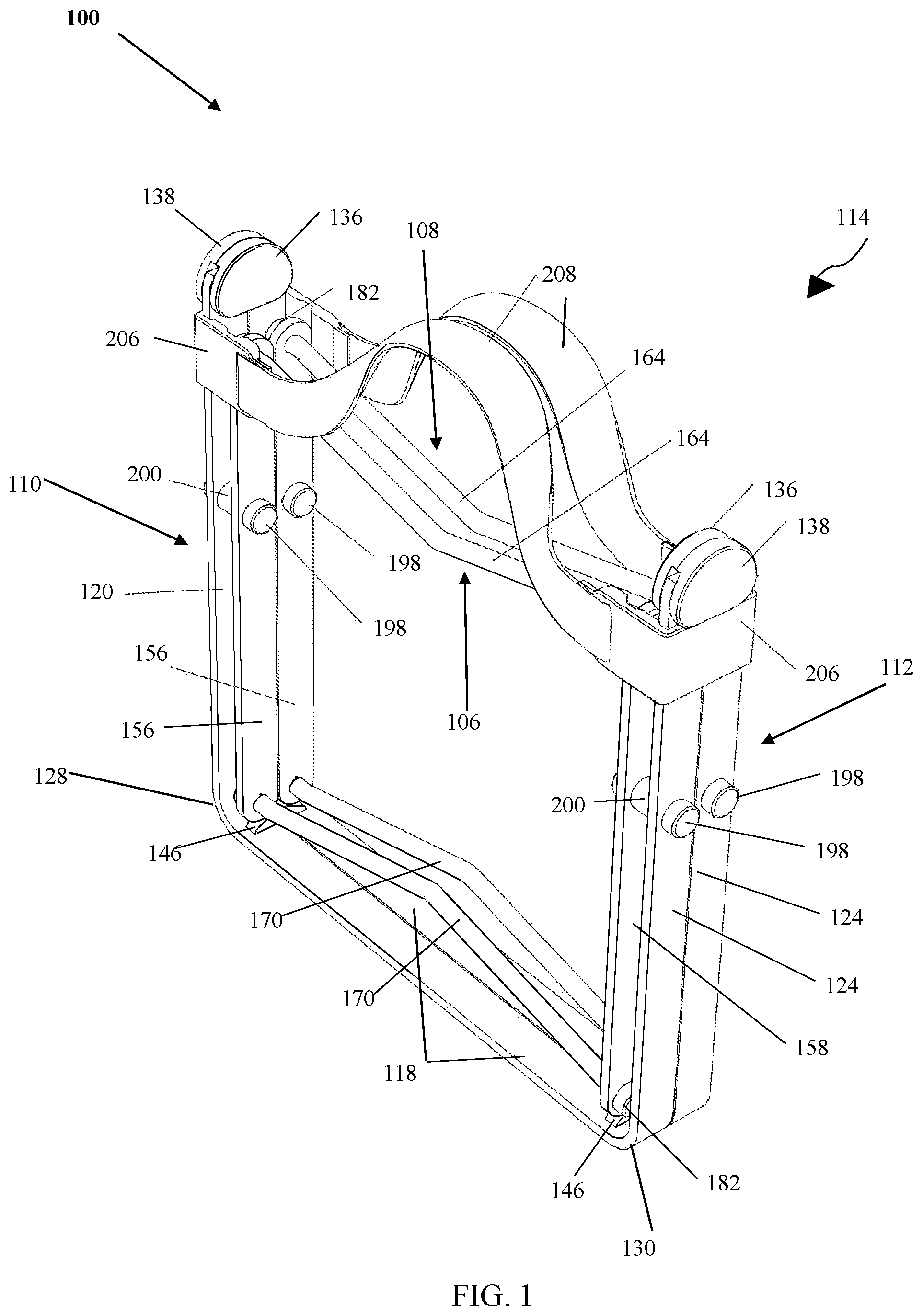 Patent US12597404 — Portable gravity-grip musical instrument stand — Figure 1