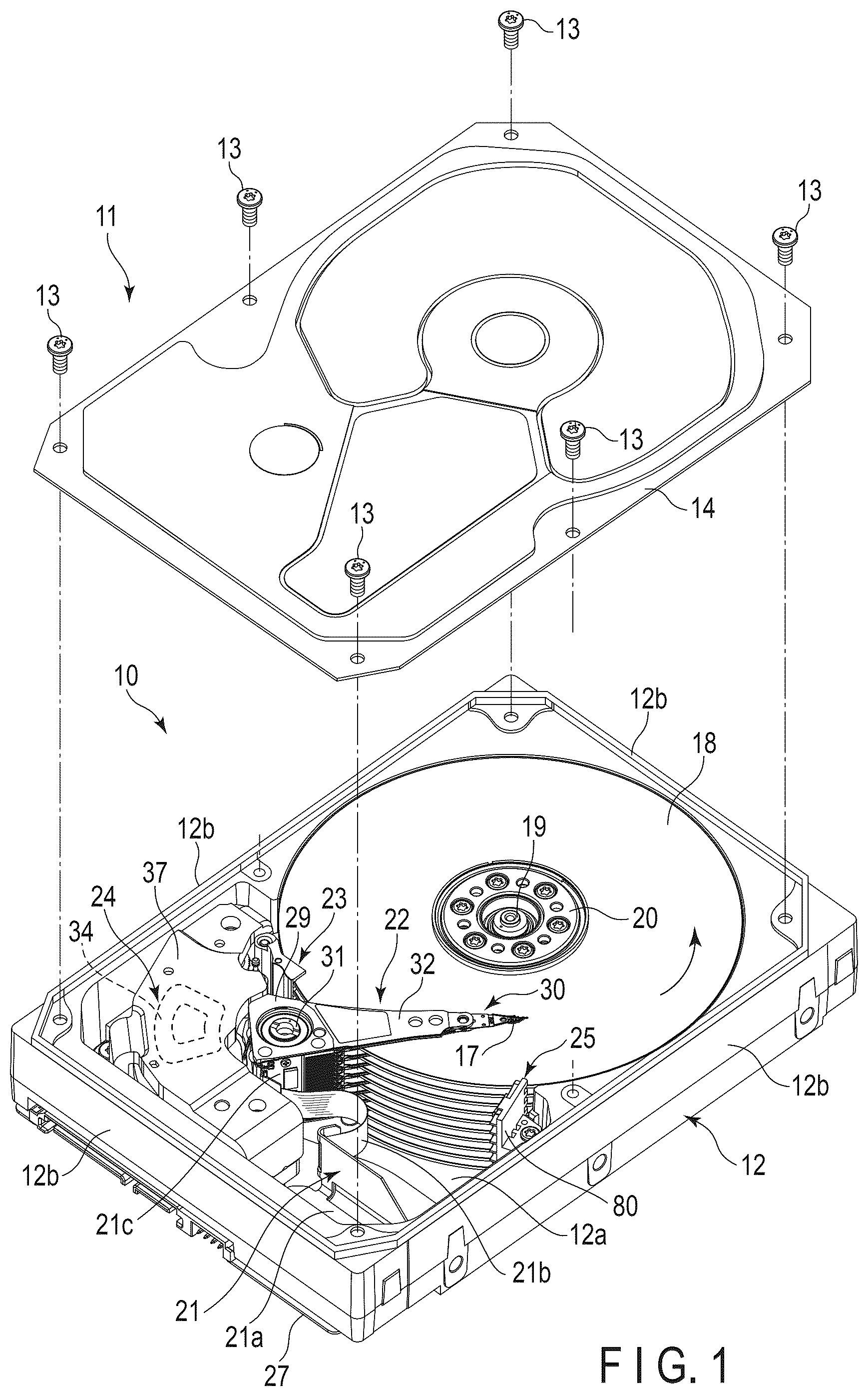 Patent US12597438 — Head suspension assembly and disk device — Figure 1