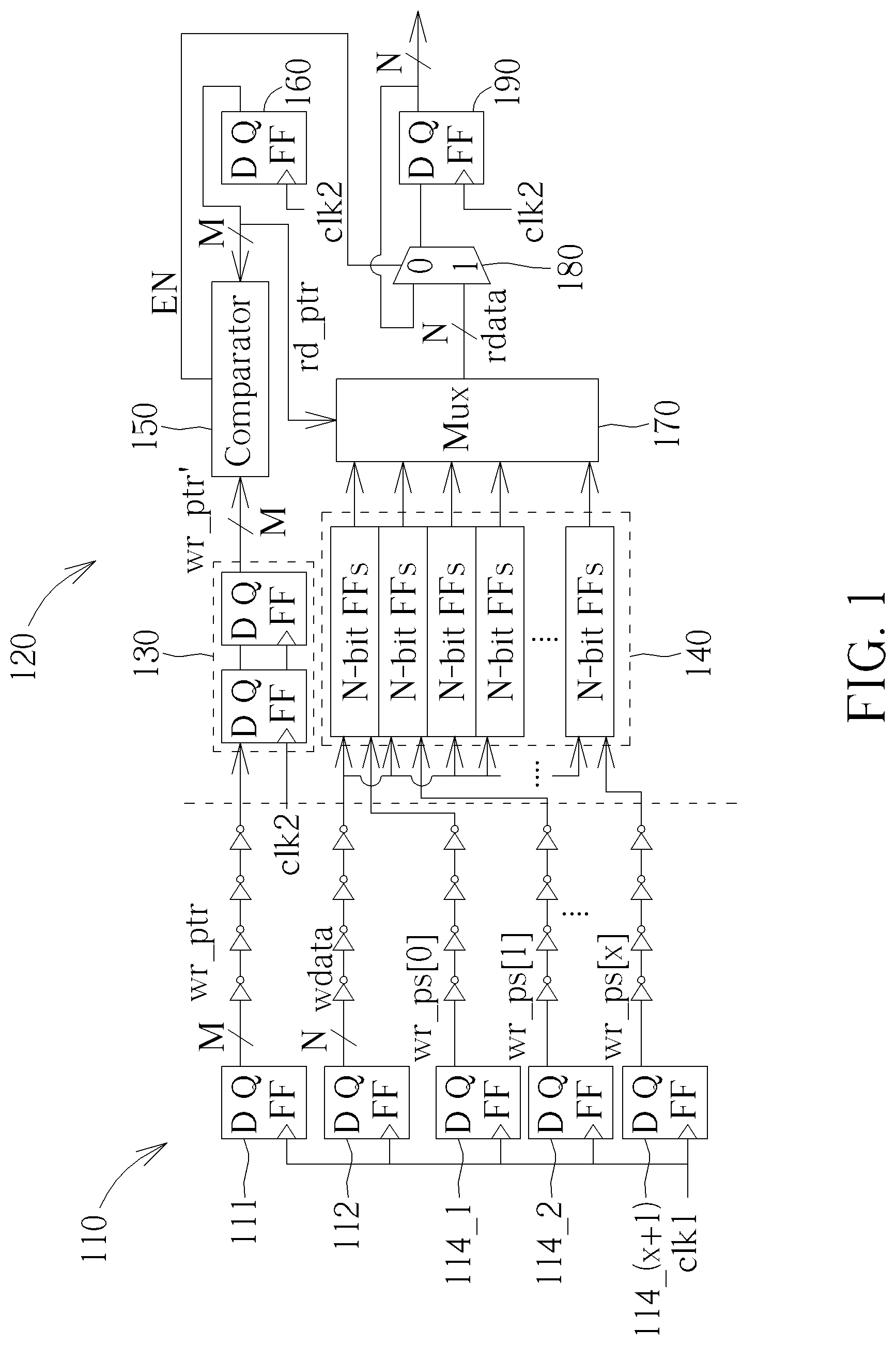 Patent US12597453 — Electronic device including two circuit modules with long-distance signal transmission — Figure 1