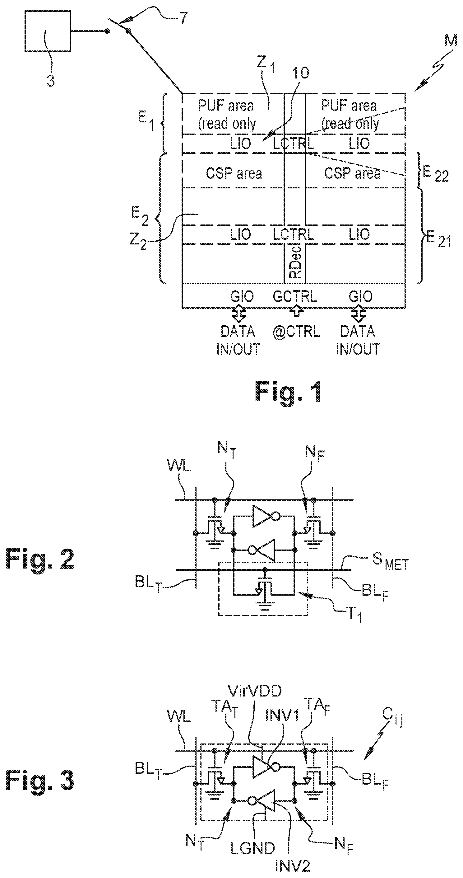 Patent US12597464 — SRAM with PUF dedicated sector standing-by — Figure 1