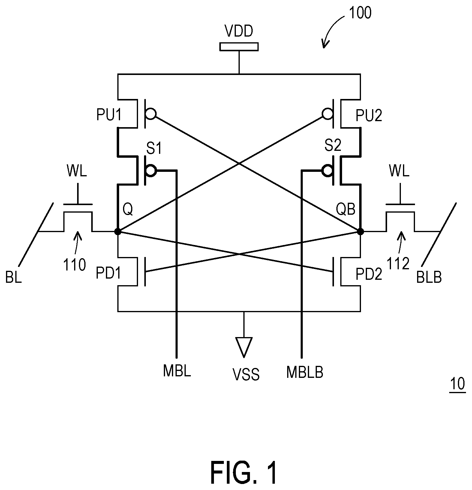 Patent US12597465 Figure 1 – Memory device