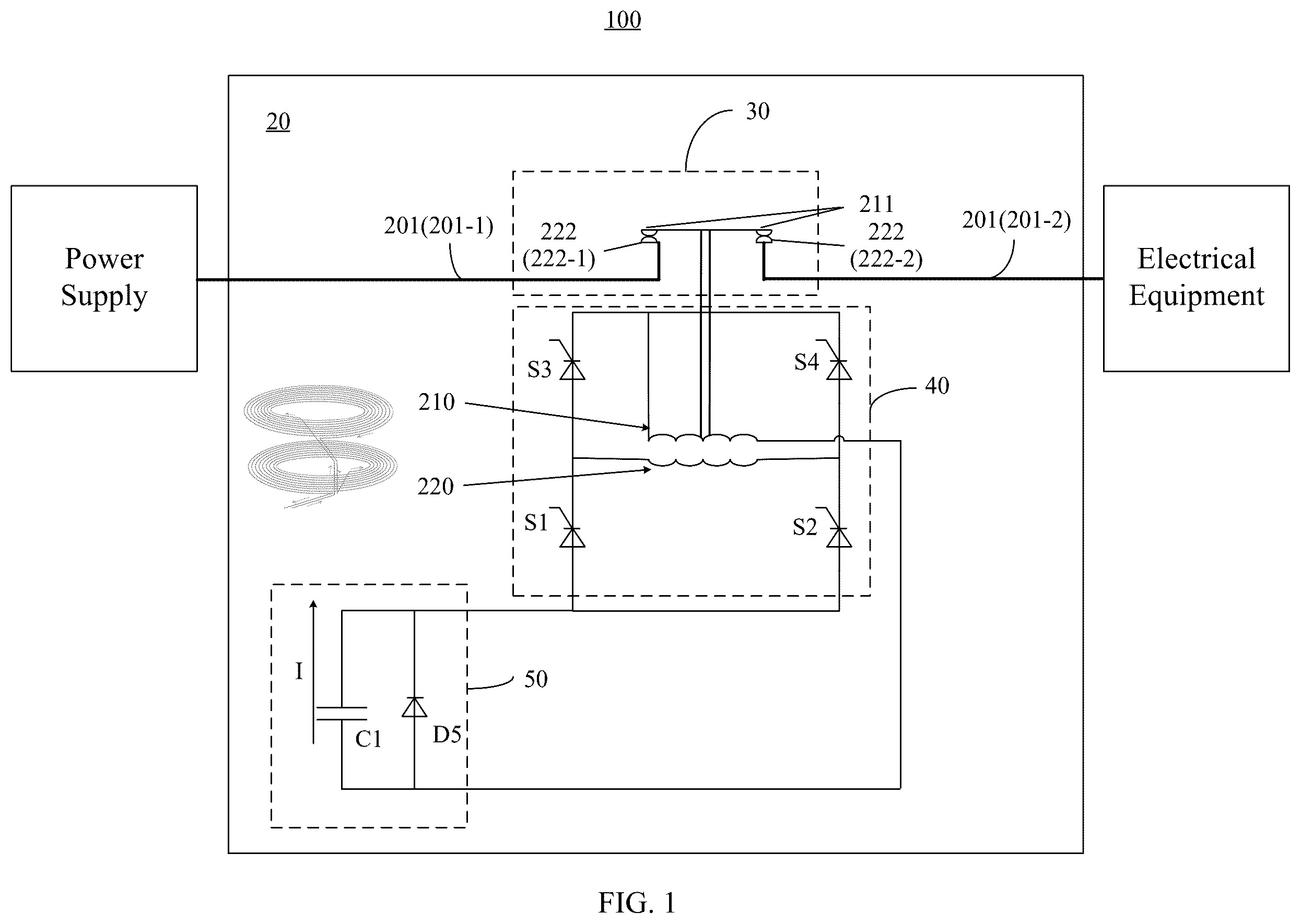 Patent US12597579 — Circuit breaker and power supply system — Figure 1