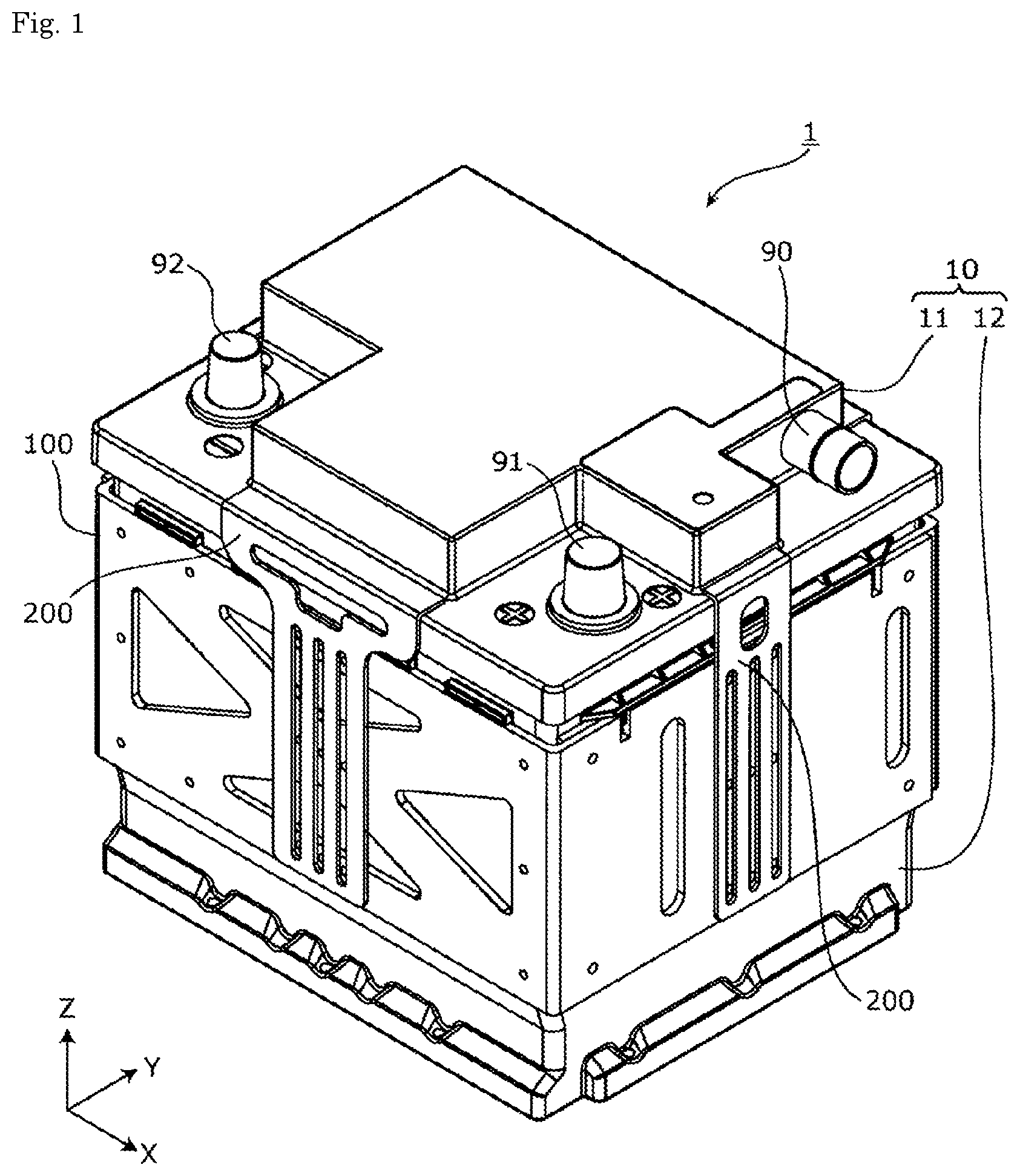 Patent US12597671 Figure 1 – Energy storage apparatus