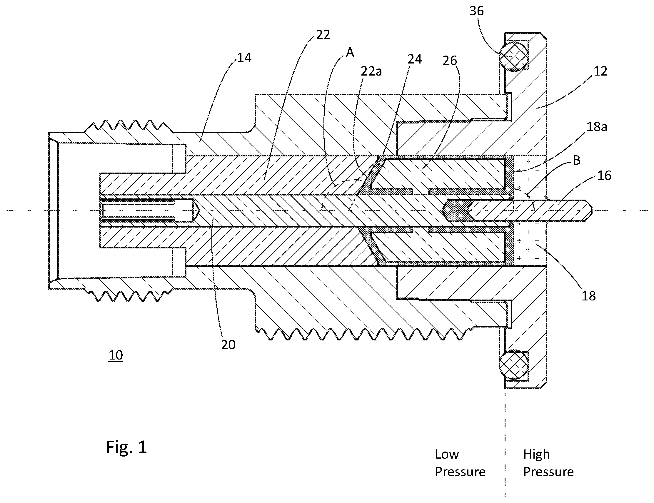 Patent US12597746 — High power coaxial adapters and connectors — Figure 1