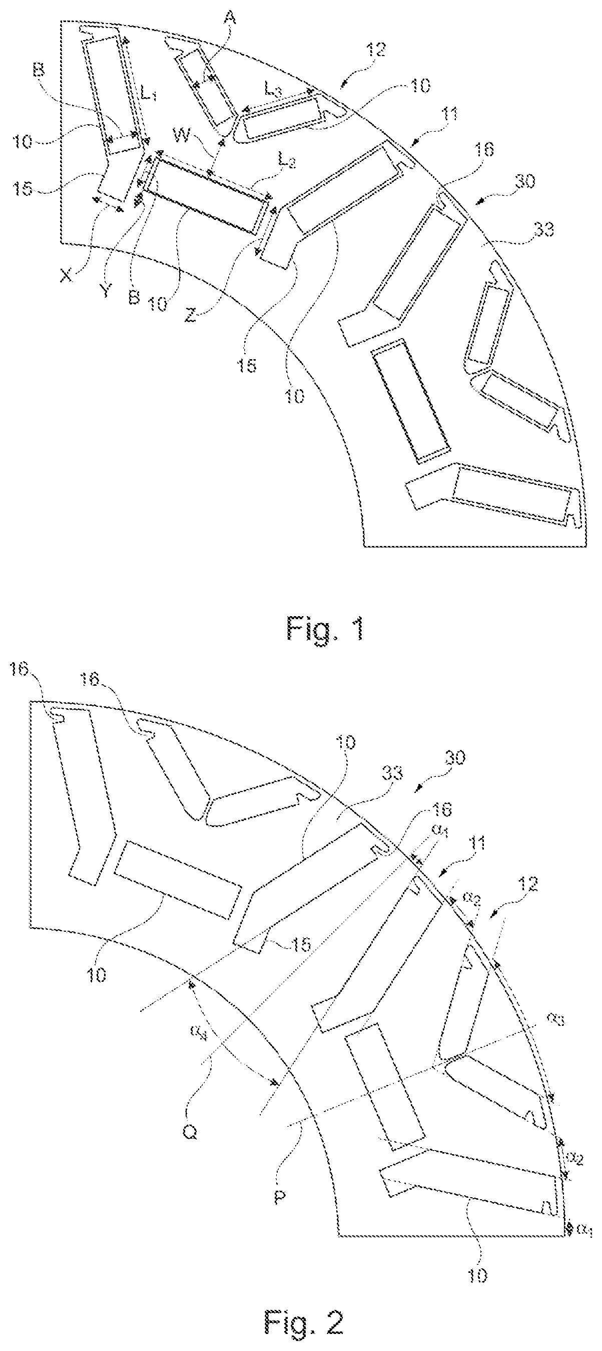 Patent US12597815 Figure 1 – Rotor for a rotary electric machine