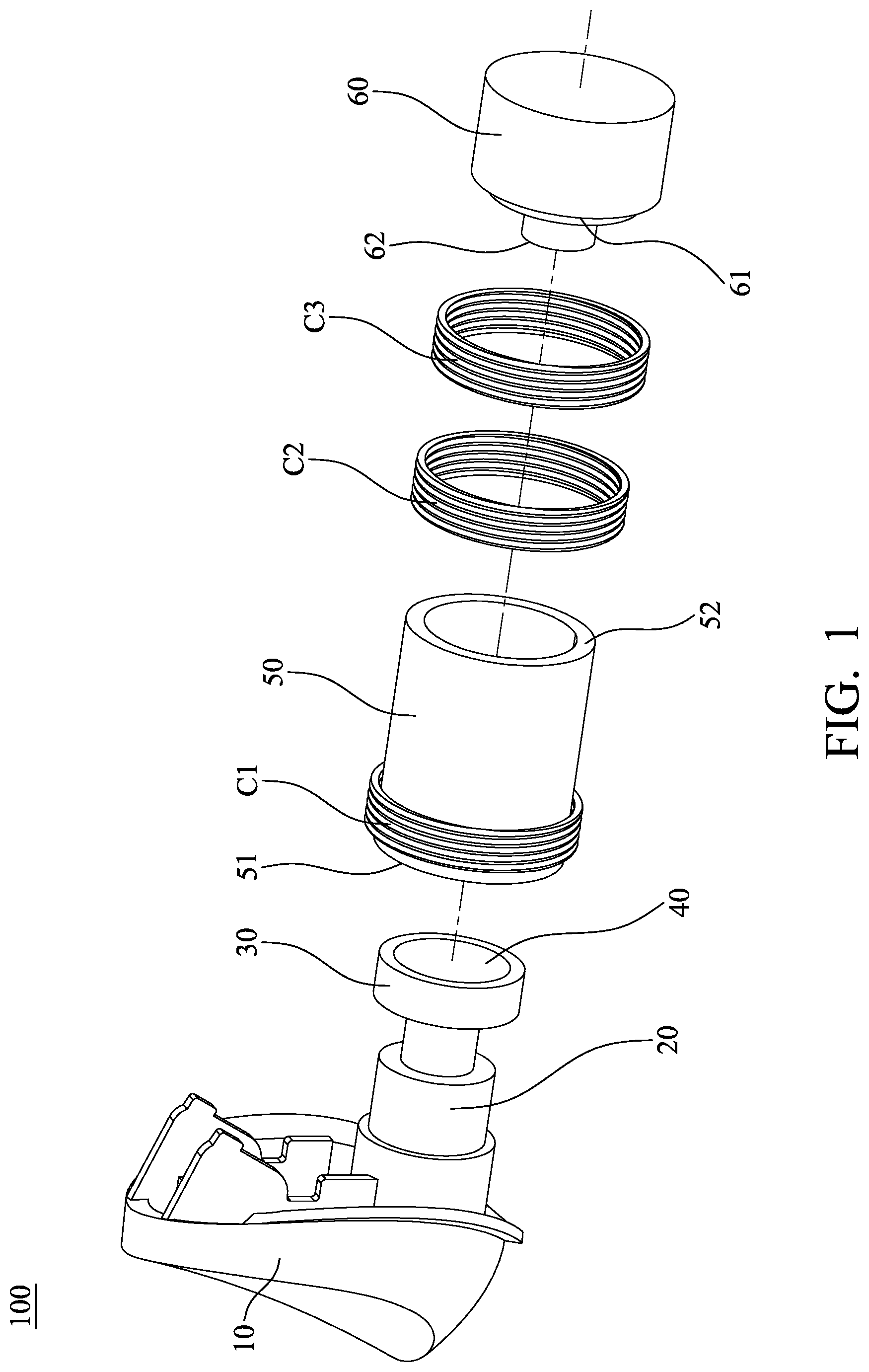 Patent US12597839 — Button mechanism — Figure 1