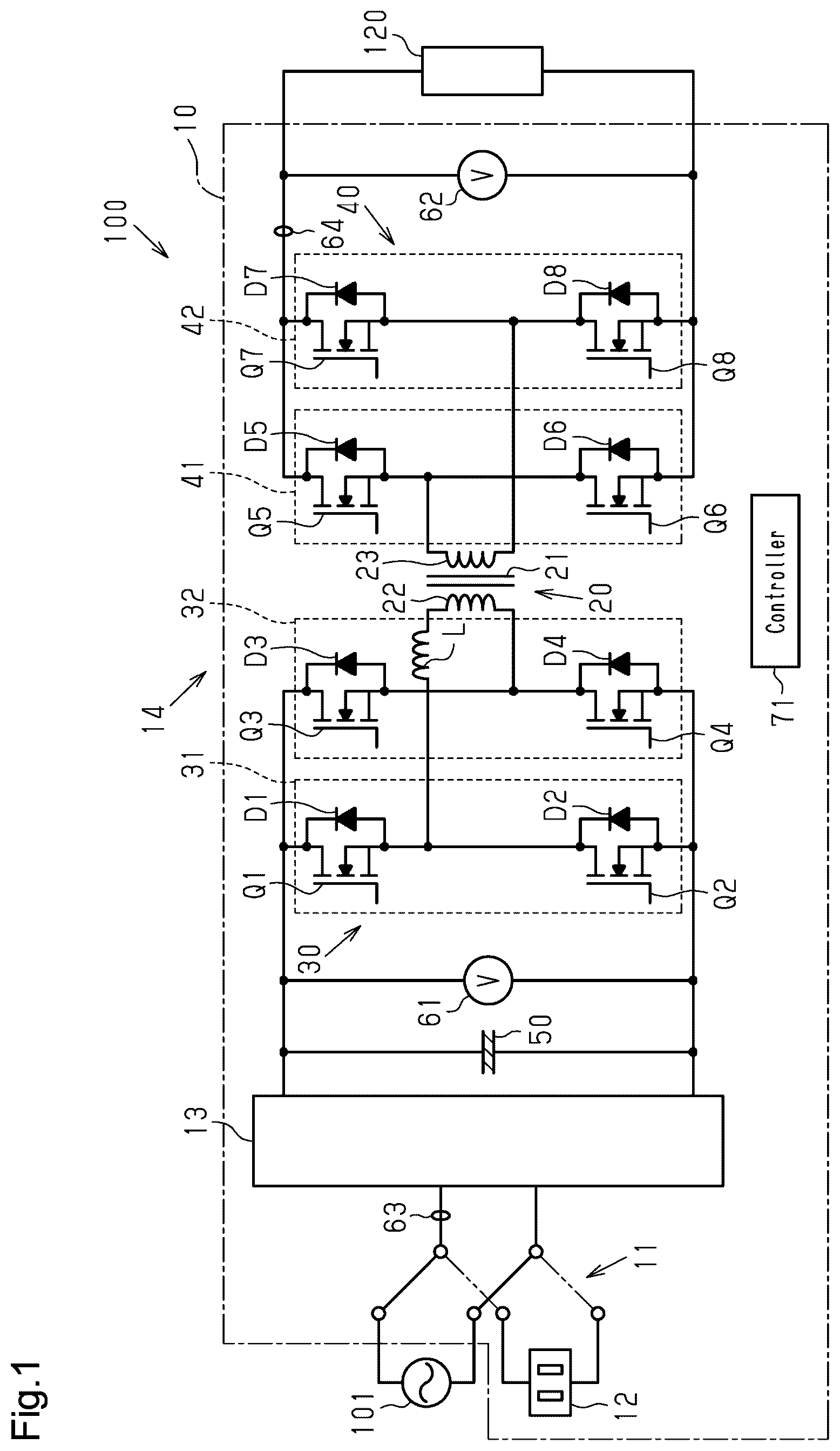 Patent US12597844 Figure 1 – Power conversion device