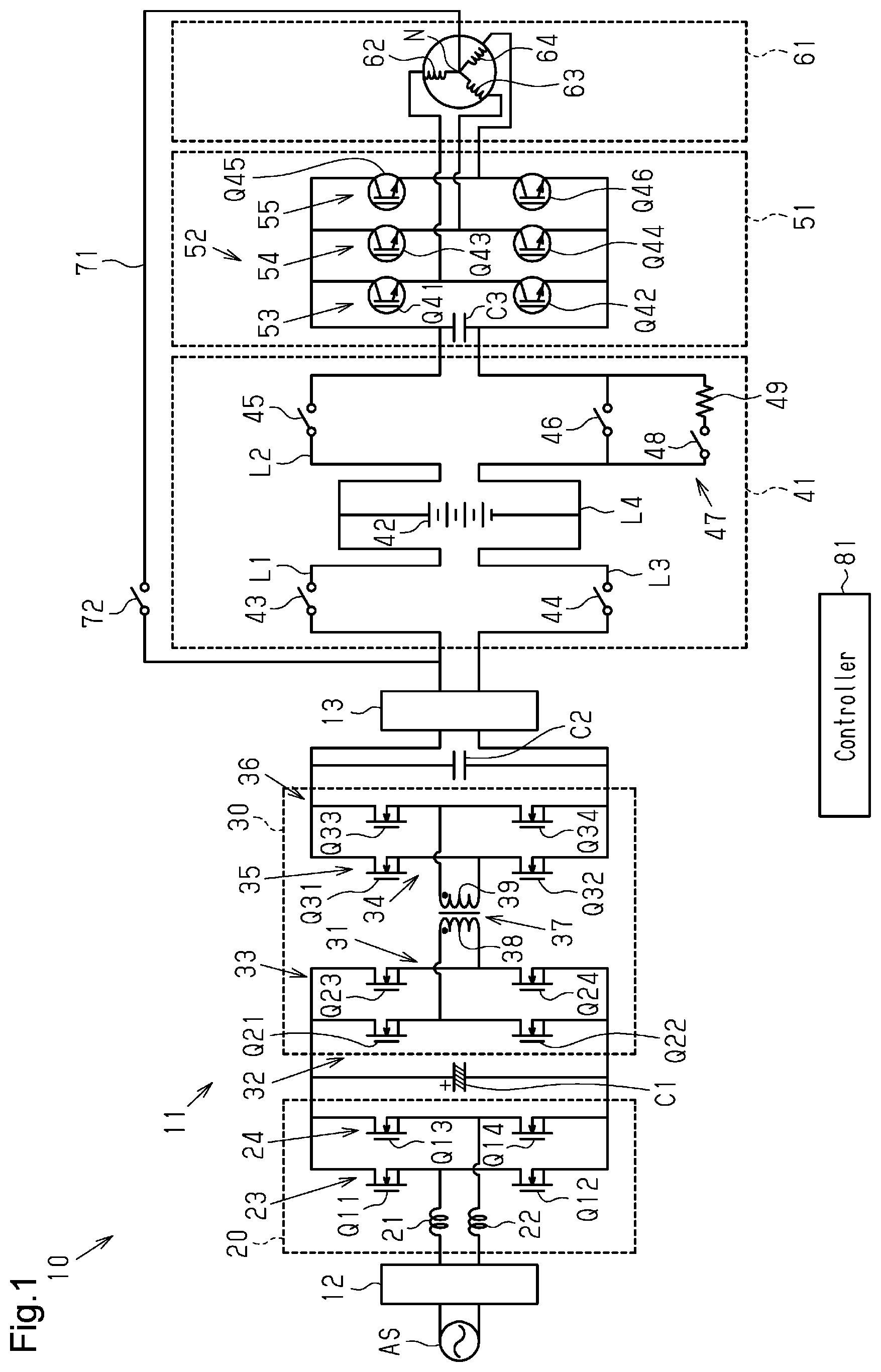Patent US12597876 Figure 1 – Power converter