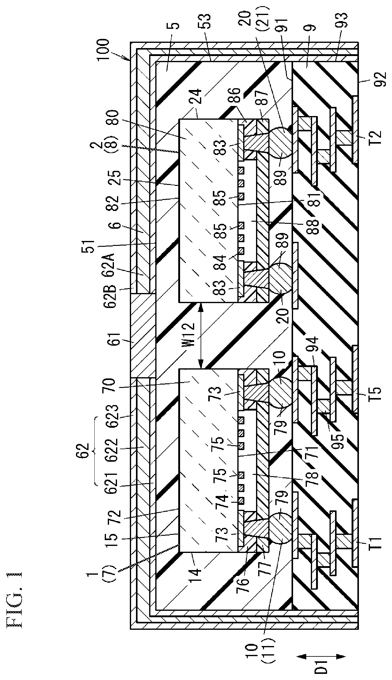 Patent US12597956 — Radio frequency module and communication device — Figure 1