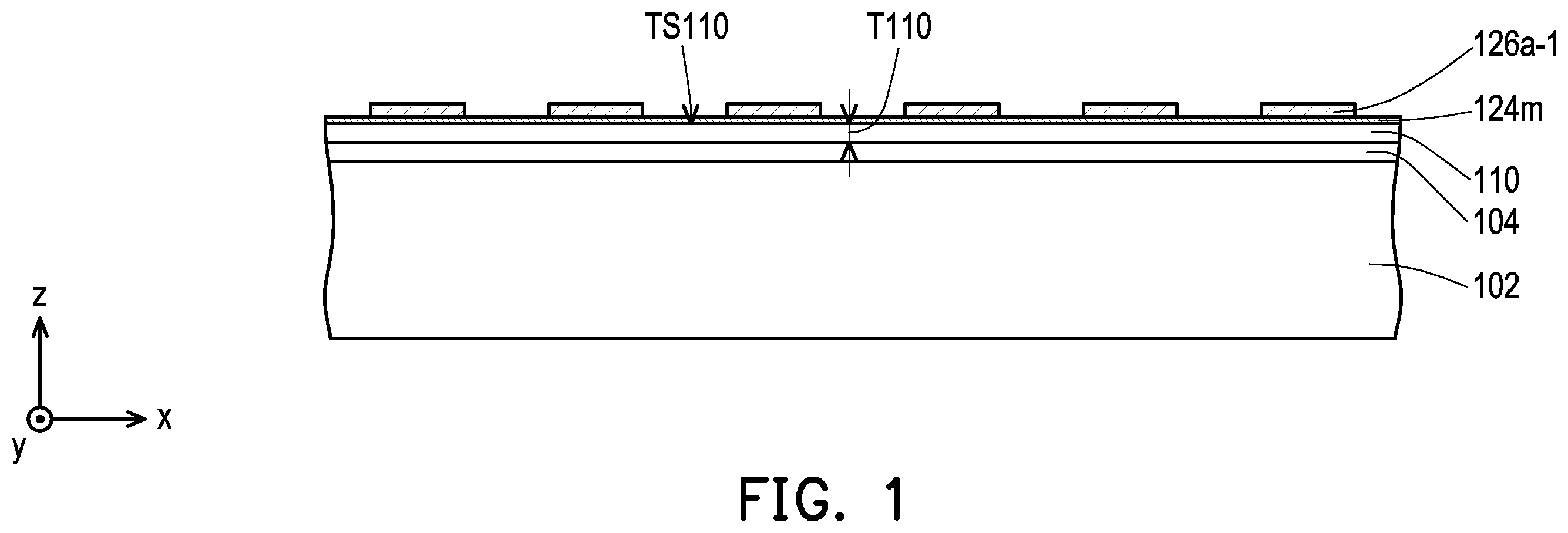 Patent US12599018 — Package structure with enhancement structure and manufacturing method thereof — Figure 1