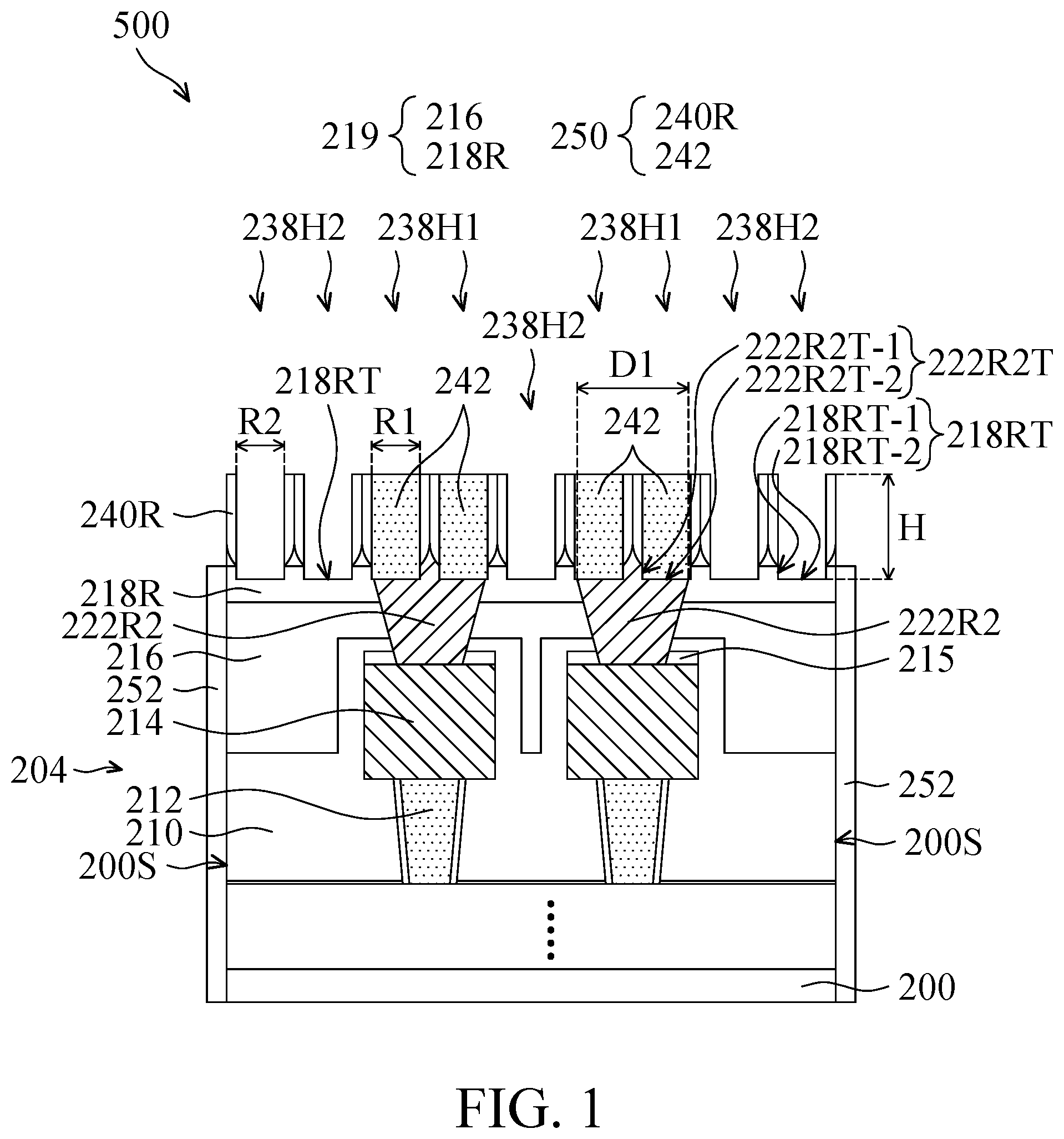 Patent US12599023 Figure 1 – Semiconductor structure and method for forming the same and semiconductor device
