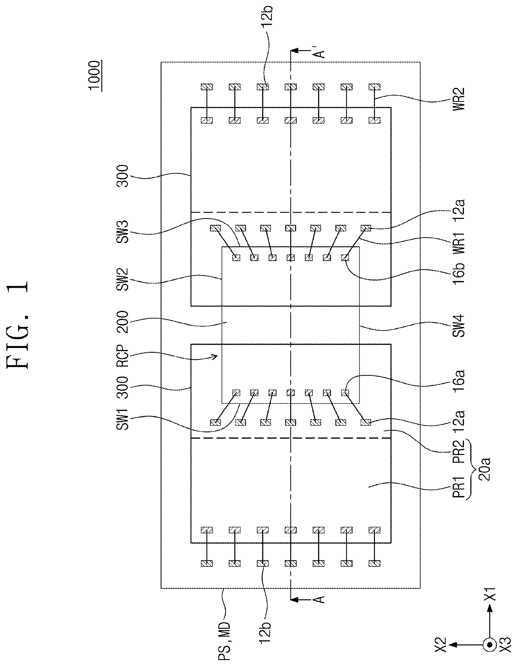 Patent US12599037 — Semiconductor package — Figure 1