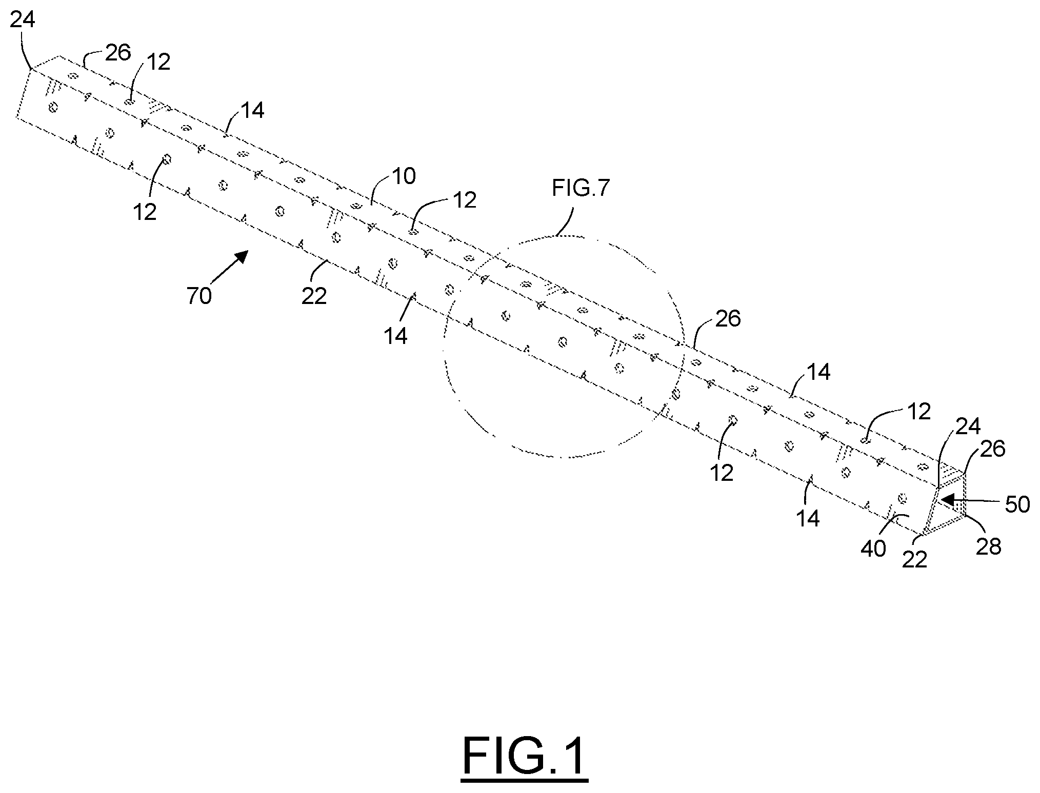 Patent US12599064 — Landscape bed edging tool assembly — Figure 1
