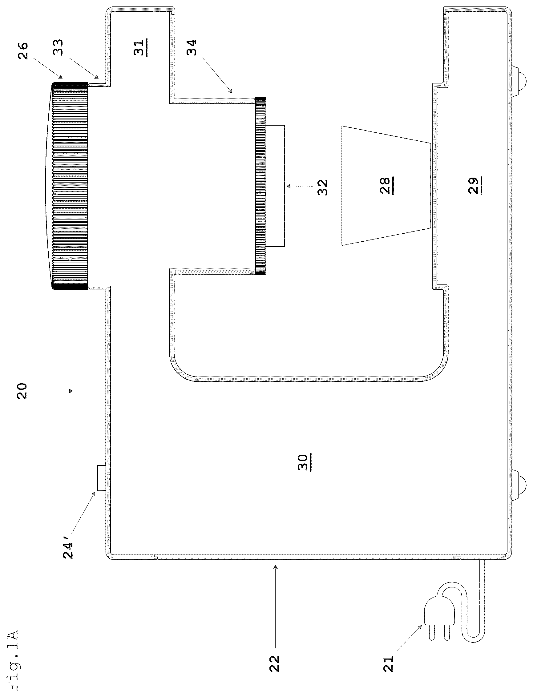Patent US12599148 — Semi-automatic machine for crushing and for collecting outside frozen food substances for a subsequent food use of said food substances — Figure 1