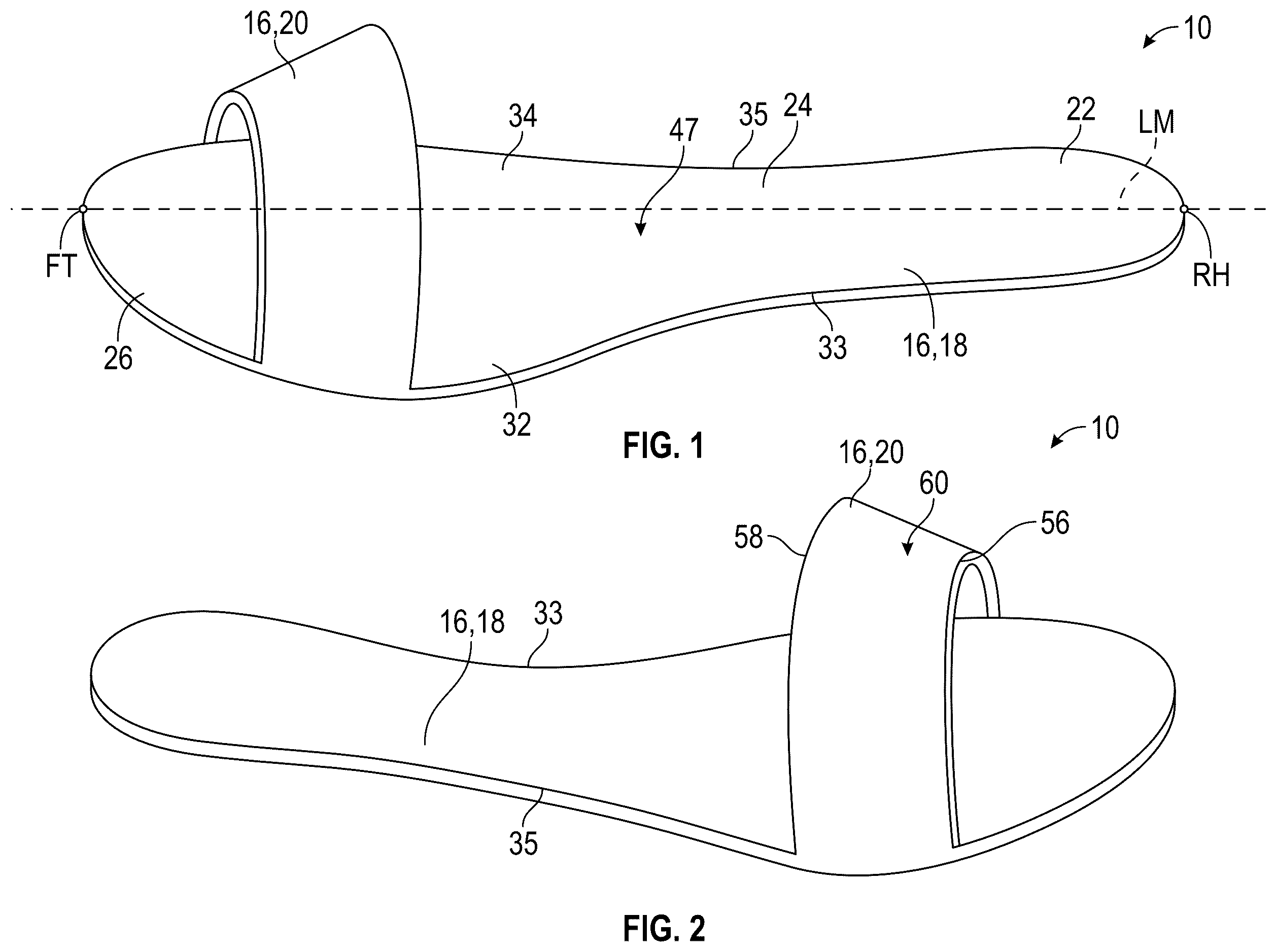 Patent US12599196 — Device for an article of footwear including a frame with a footwear plate — Figure 1